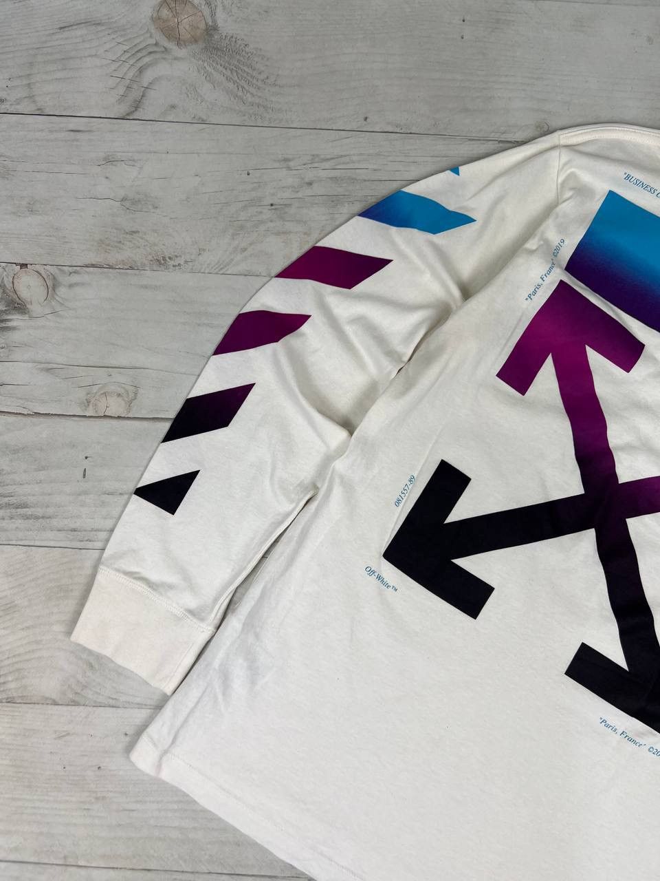 Off-White Off-White Diagonal Gradient Long Sleeve Tee Size US M / EU 48-50 / 2 - 19 Thumbnail