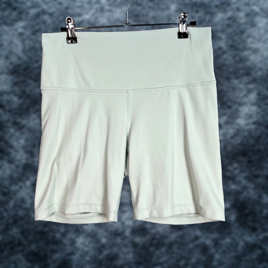 TNA TNA Action Biker Shorts Women's Large Light Blue High-Waisted Athletic Summer Lounge/Active-Wear Size 36" / US 14 / IT 50 - 1 Thumbnail
