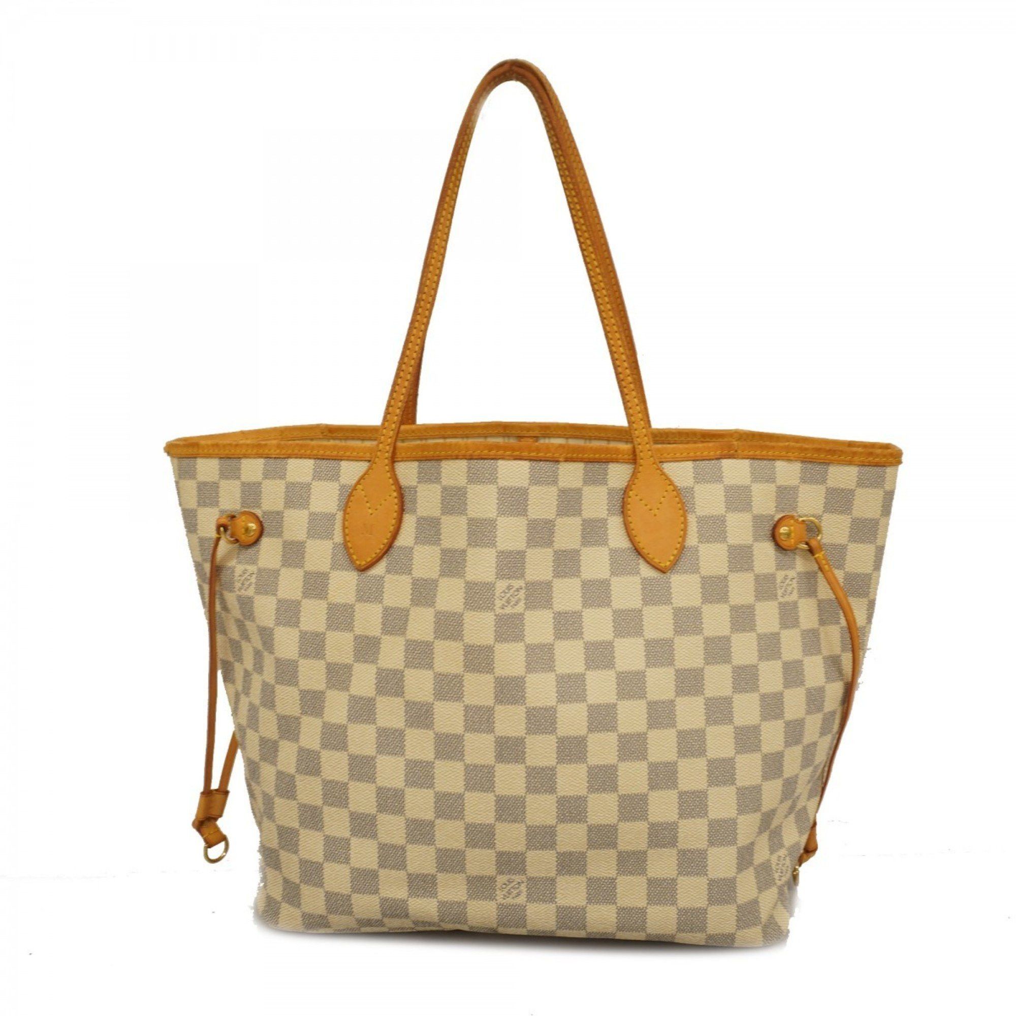 Louis Vuitton Tote Bag Damier Azur Neverfull Mm N51107 White Women's