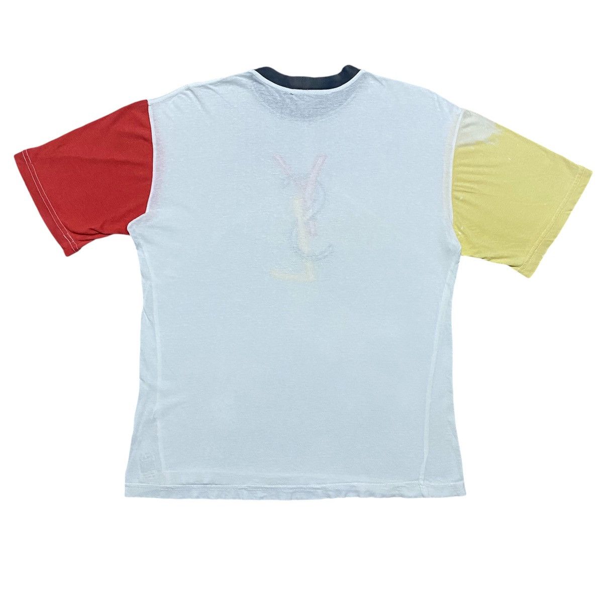 Vintage × Yves Saint Laurent Rare‼️🔥Vintage YSL Embroidery Big Logo Multicolour T-Shirt Size US M / EU 48-50 / 2 - 2 Thumbnail