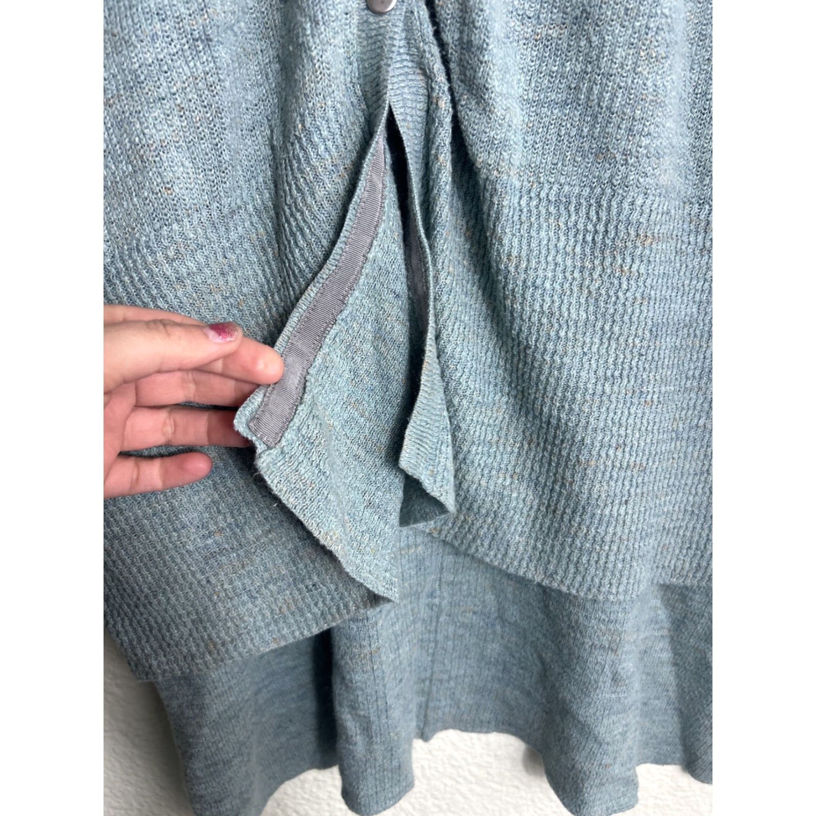 Free People Free People Cardigan Sweater Women's XS Green 3/4 Sleeve Lightweight Longer Back Snap Cardigan Womens XS Green Size XS / US 0-2 / IT 36-38 - 7 Thumbnail