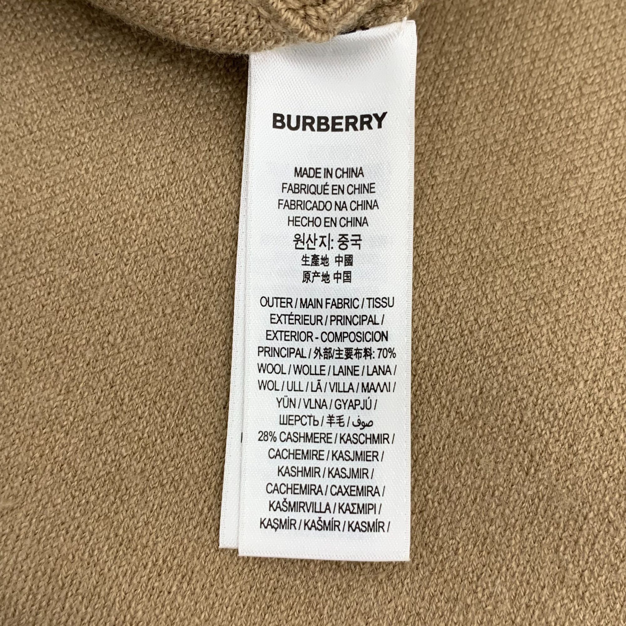Burberry Burberry Womens Wool & Cashmere Hooded Cape With Pockets Size ONE SIZE - 7 Thumbnail