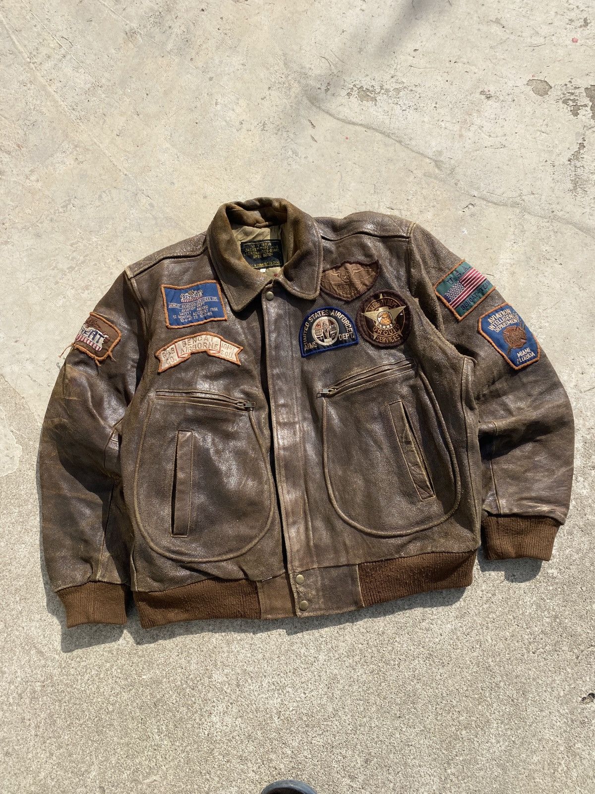 Avirex Bencat Type Leather Jacket Size US M / EU 48-50 / 2 - 1 Thumbnail