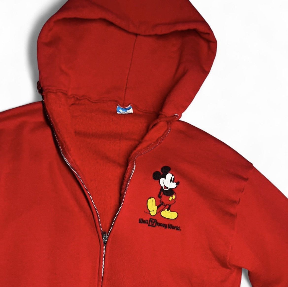 Disney Vtg 90s Walt Disney World Mickey Mouse Red Zip Hoodie Large Size US L / EU 52-54 / 3 - 1 Thumbnail