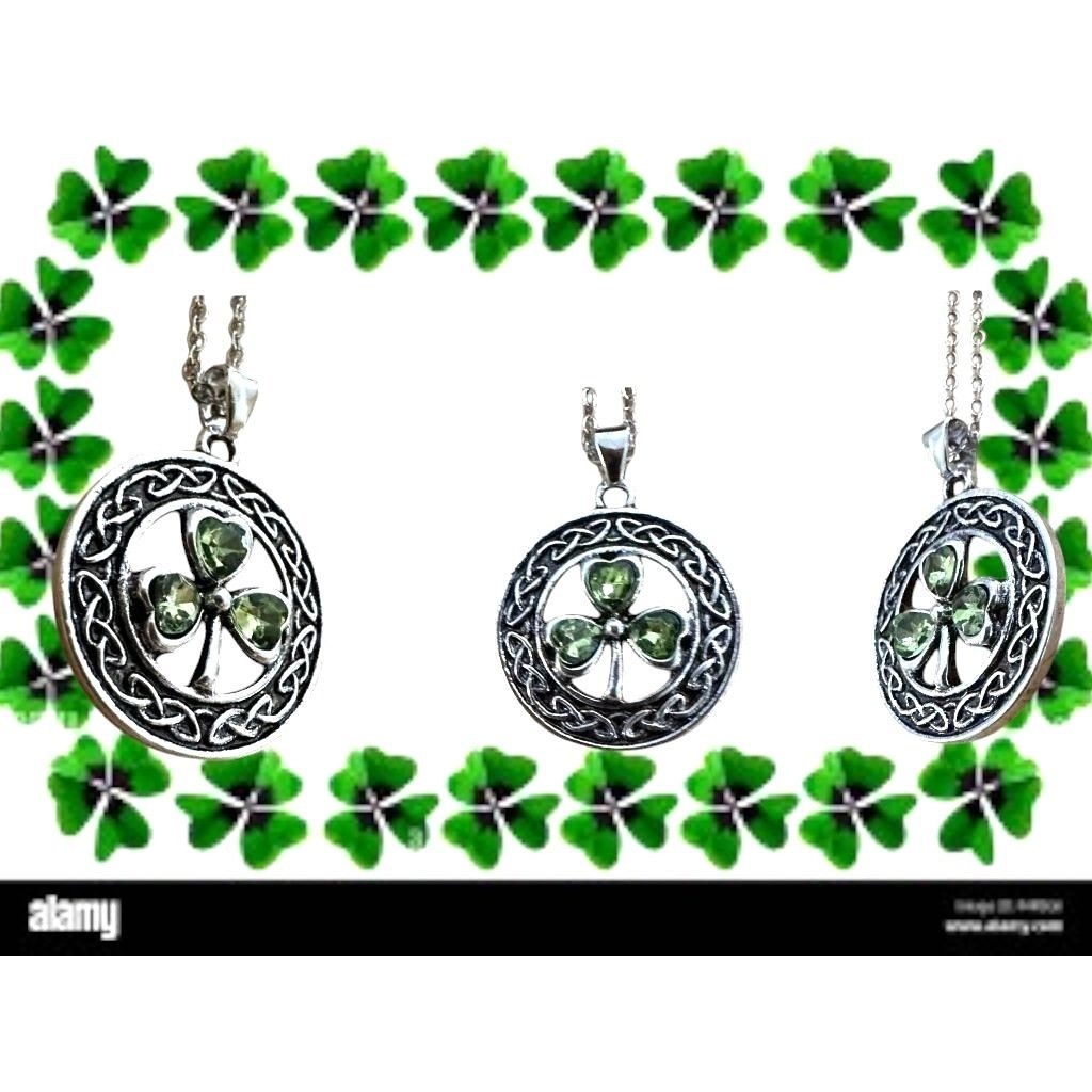 Handmade Shamrock Necklace New Celtic Knot Open Cut Design 18 in Chai Size ONE SIZE - 3 Thumbnail