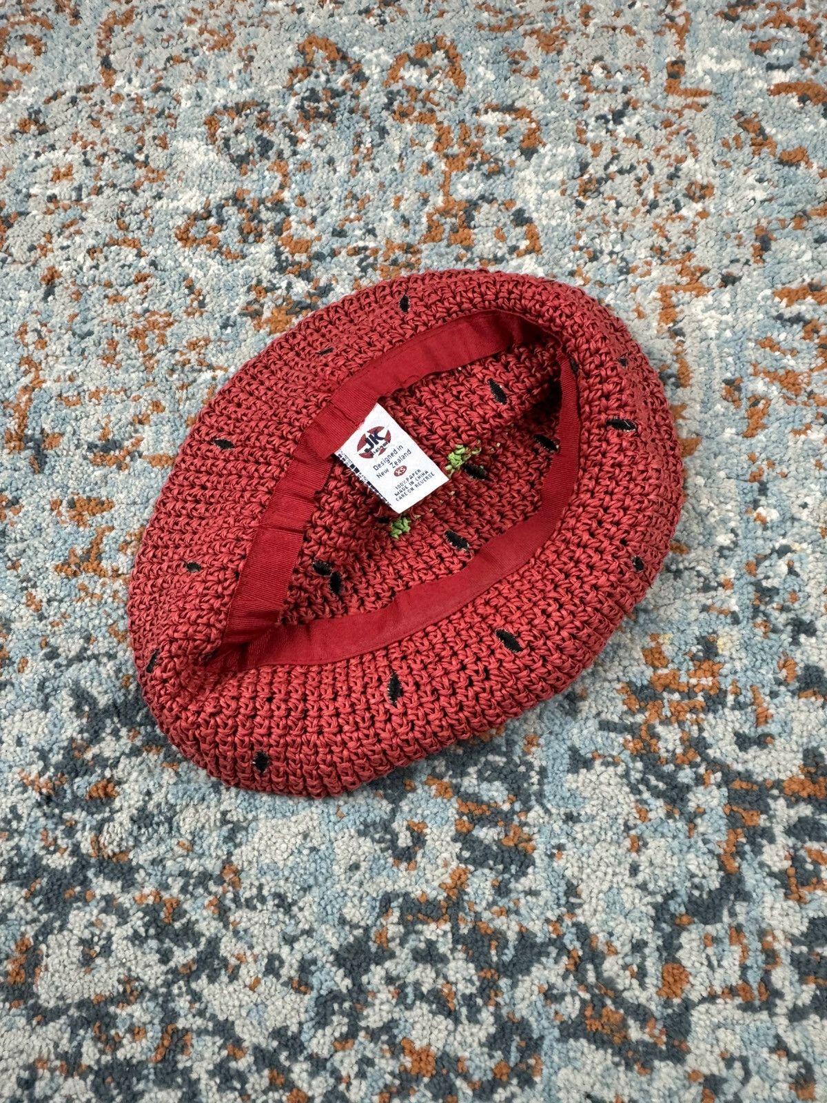Handmade × Japanese Brand × Vintage Vintage Y2K knitted strawberry bucket hat cute Avant garde Size ONE SIZE - 4 Thumbnail