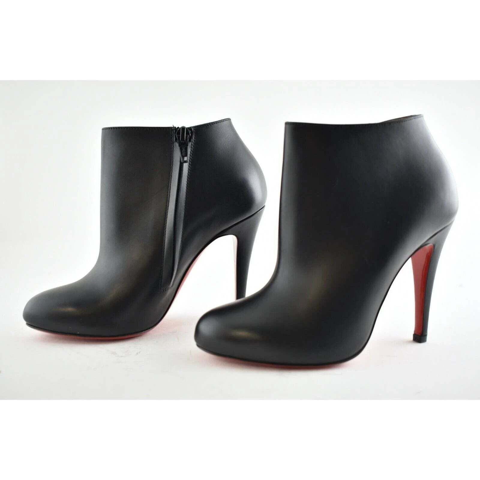 Christian Louboutin Christian Louboutin Belle 100 Black Calf Leather Ankle Size US 5 / IT 35 - 10 Thumbnail