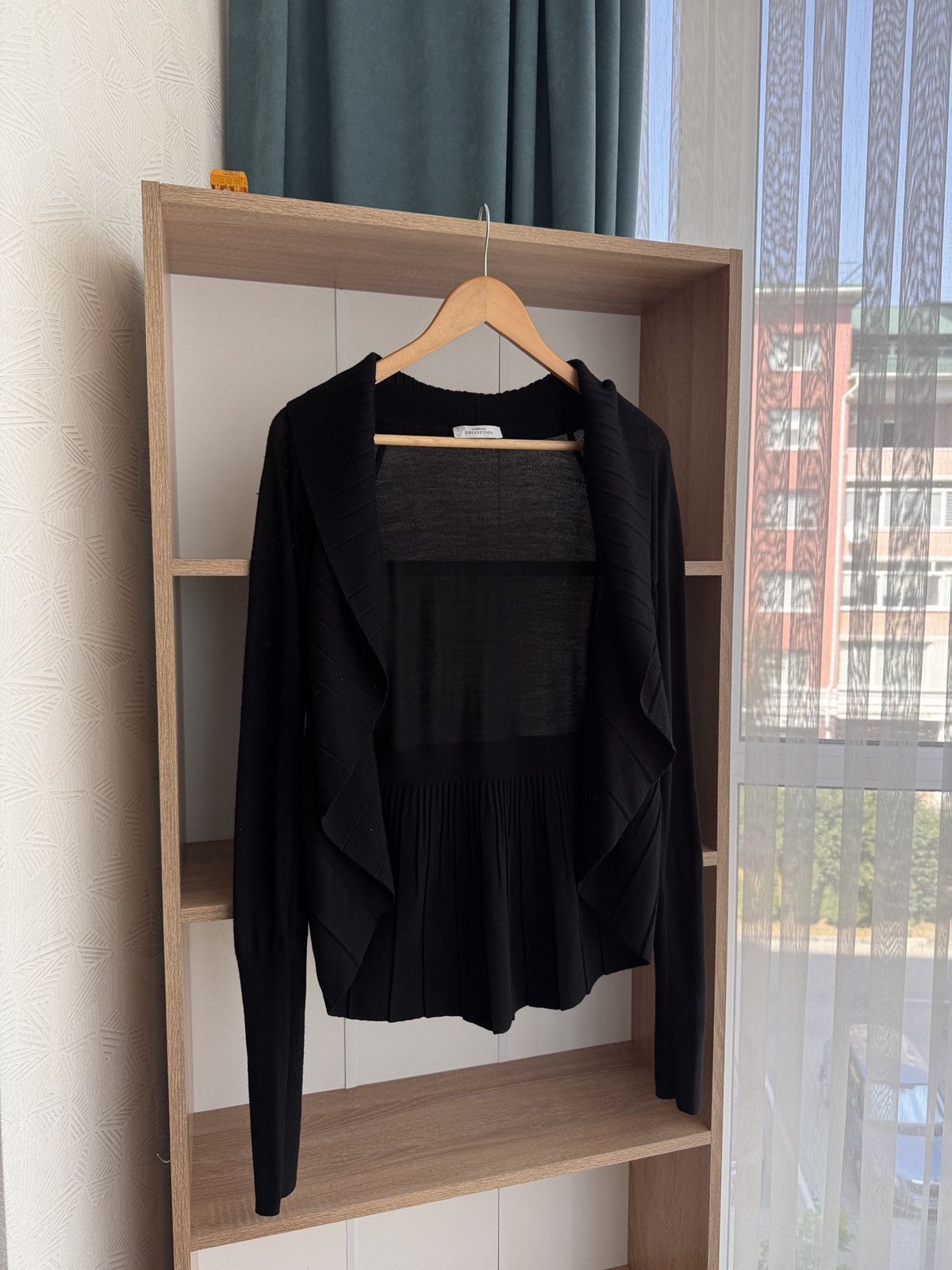 Vintage Vintage Gianni Versace Collection Black Ruffle Open Cardigan Size S / US 4 / IT 40 - 3 Thumbnail
