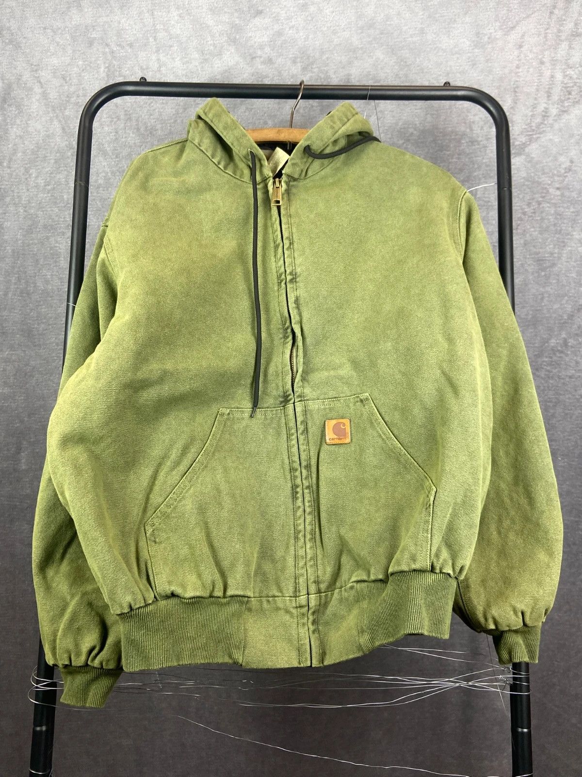 Carhartt Vintage Carhartt Green Hooded Zip Jacket Size XL Size US XL / EU 56 / 4 - 1 Thumbnail
