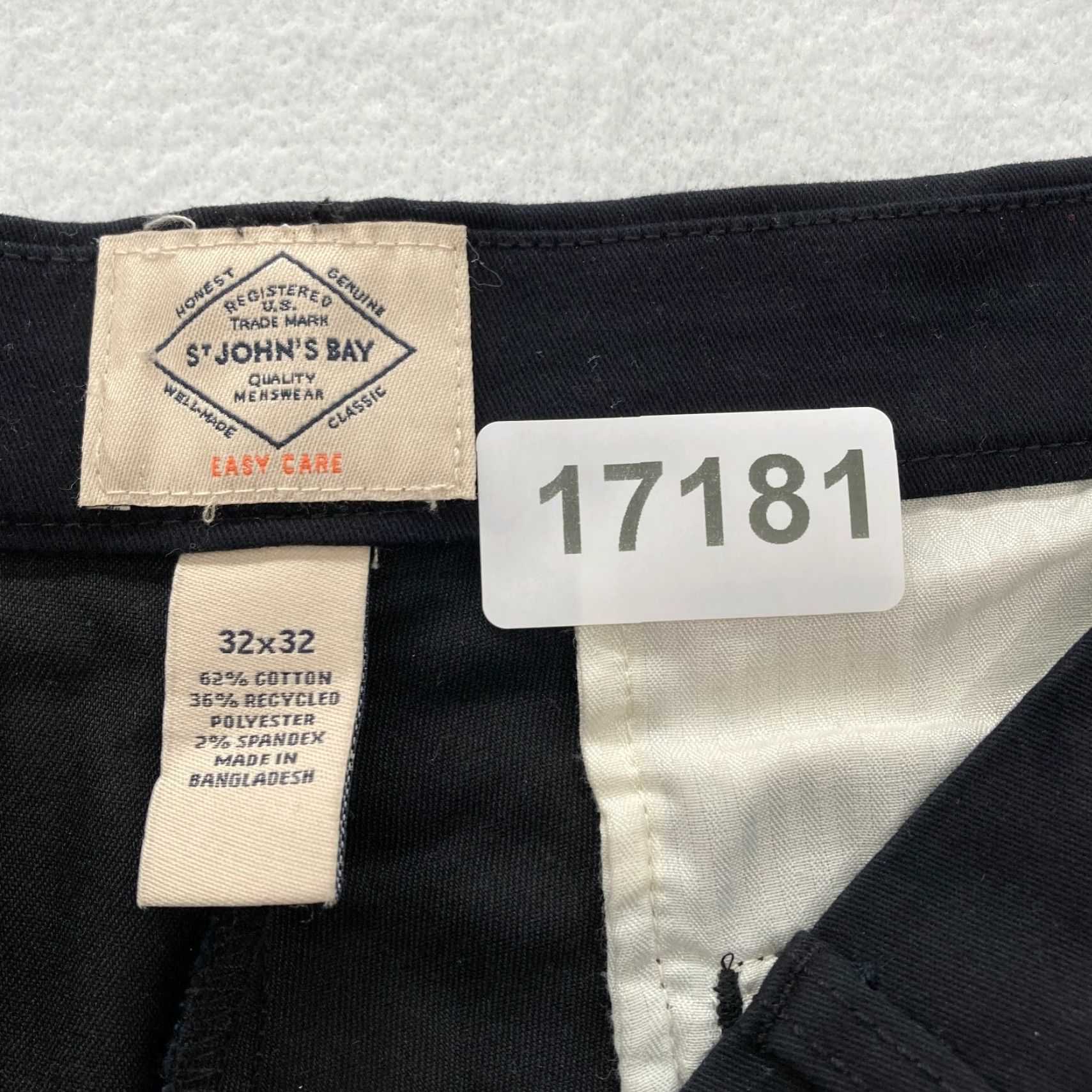 Vintage St Johns Bay Easy Care Pants Mens 32x32 Black Stretch Fabric Classic Fit Chino Pants Size US 32 / EU 48 - 4 Thumbnail