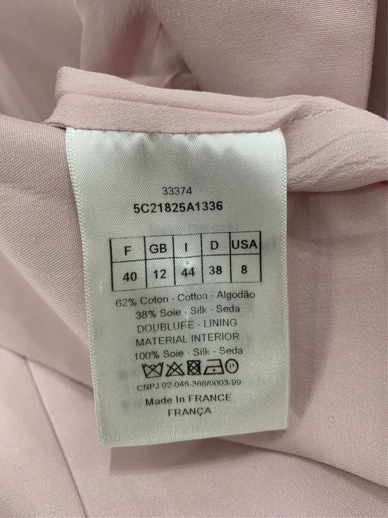 Dior Dior Women's pink silk fabric long-sleeved lapel windbreake Size M / US 6-8 / IT 42-44 - 6 Thumbnail