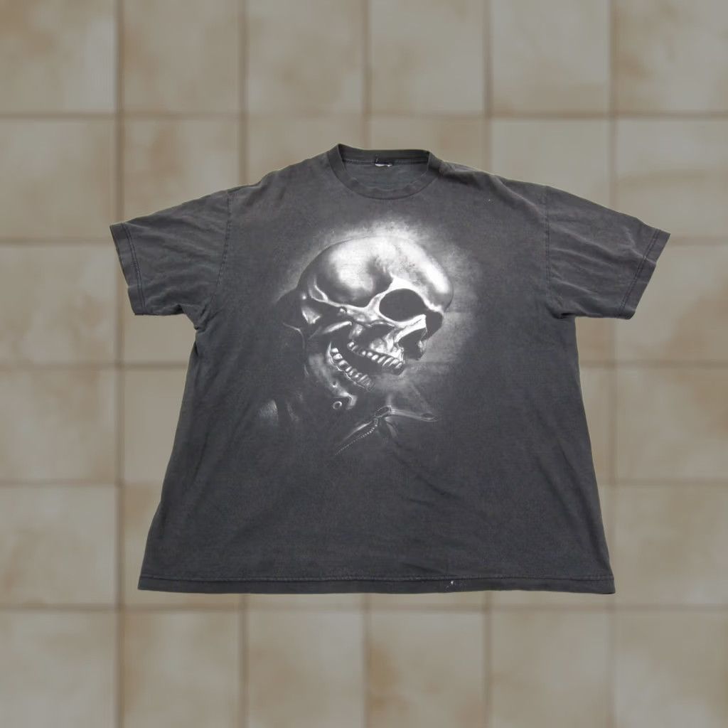 Mad Engine VINTAGE Ghost Rider Shirt Mad Engine XL Black 90s Skull Grunge Tee Mens XL Size US XL / EU 56 / 4 - 1 Thumbnail