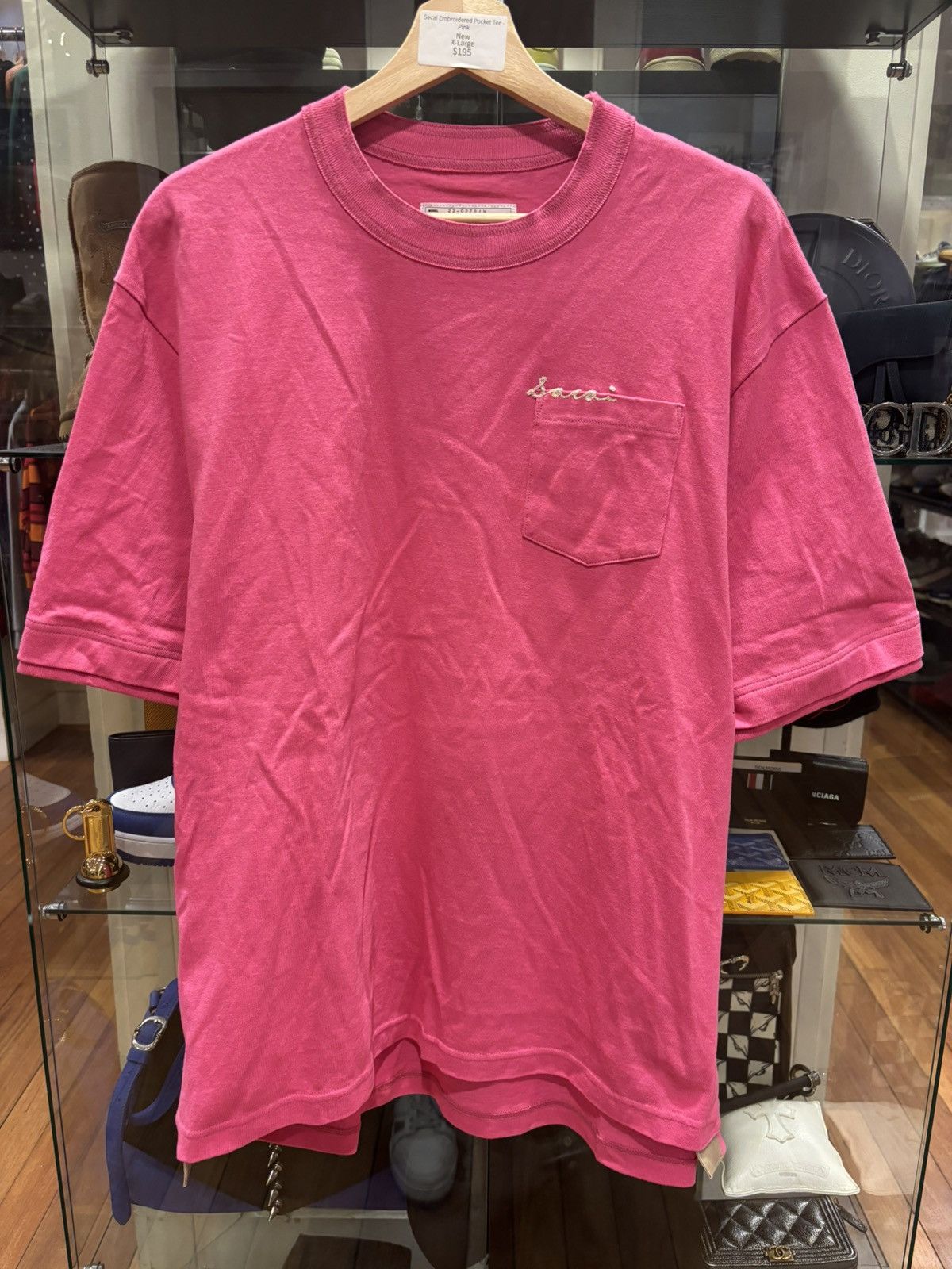 Sacai Sacai Embroidered Pocket Tee Size US XL / EU 56 / 4 - 1 Thumbnail