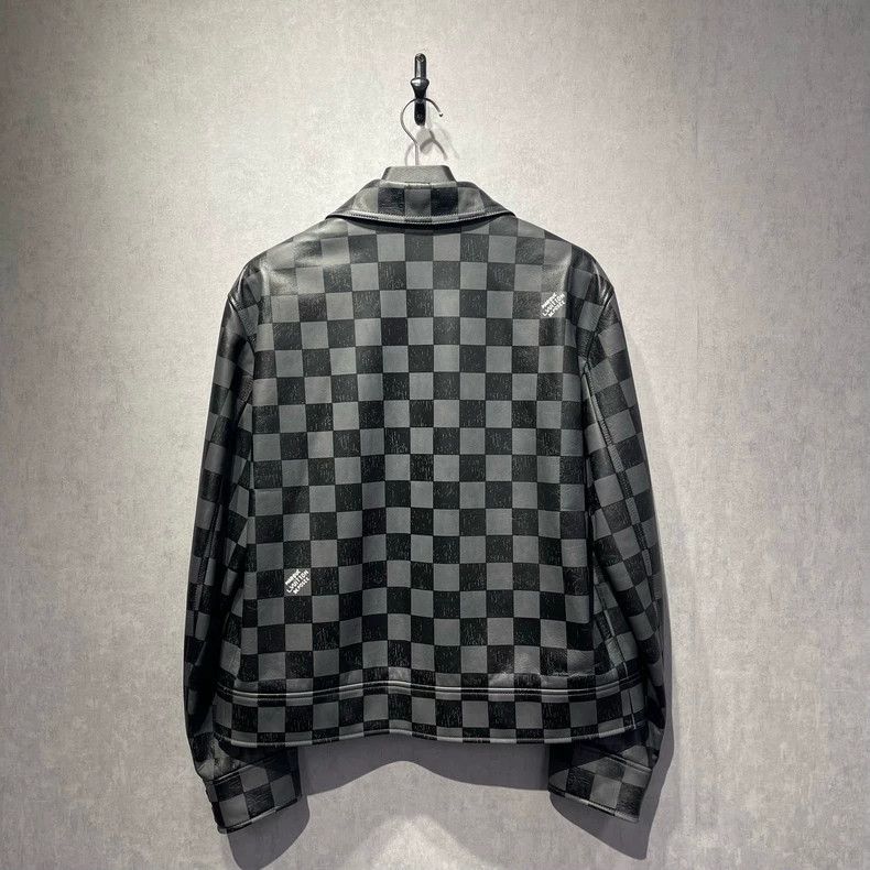 Louis Vuitton Louis Vuitton Checkerboard leather jacket Size US L / EU 52-54 / 3 - 2 Thumbnail