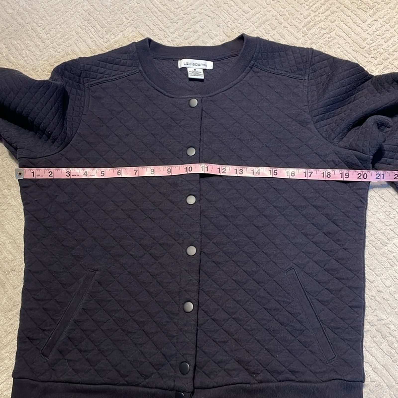 Liz Claiborne Liz Claiborne W’s M Quilted Snap Jacket / cardigan Navy blue Size M / US 6-8 / IT 42-44 - 7 Thumbnail