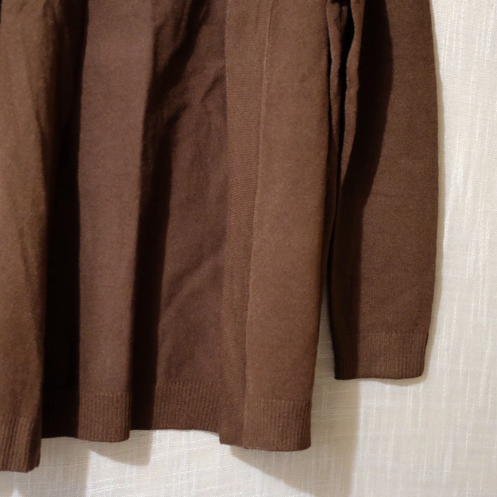 JM Collection Nwot! JM Collection Brown Open Front Cardigan Women’s L #H78-2 Size L / US 10 / IT 46 - 4 Thumbnail