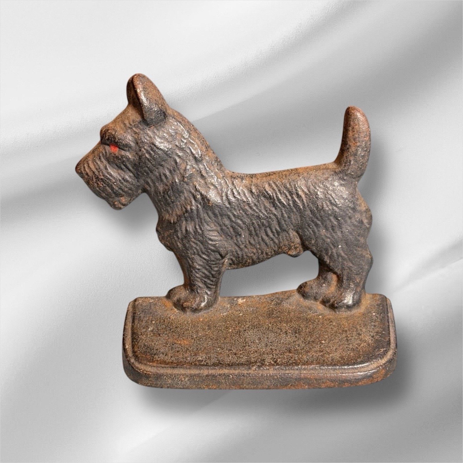 Vintage Vtg Scottie Dog 1 Bookend Door Stop Cast Iron Decor Dog Size ONE SIZE - 1 Thumbnail