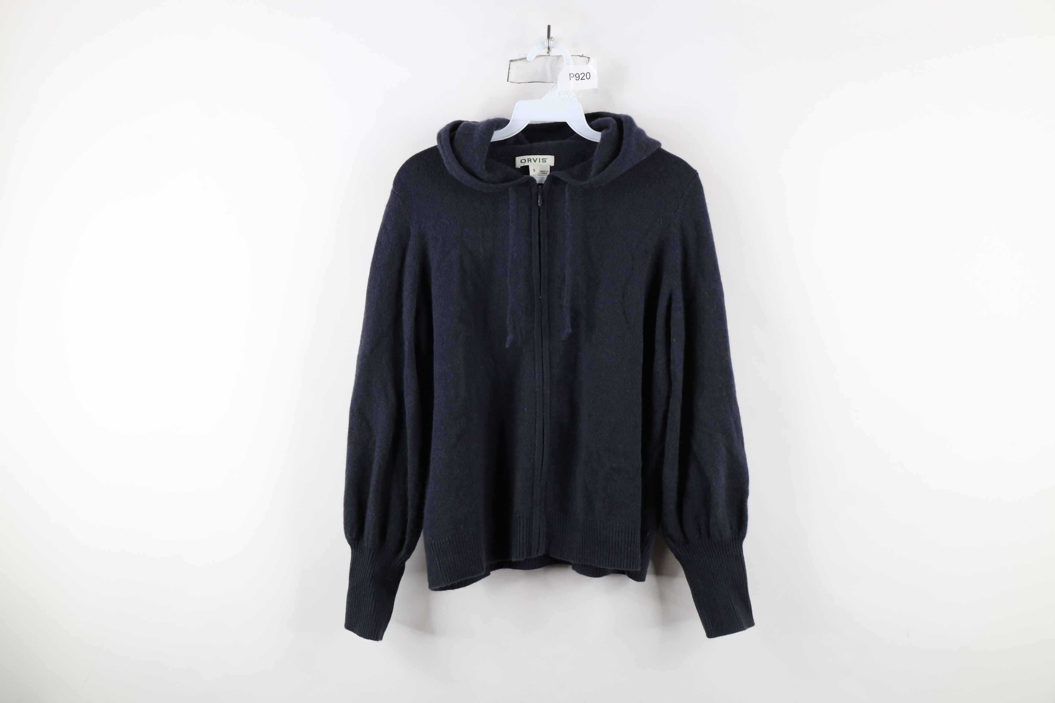 Orvis × Vintage Orvis Blank Soft Cashmere Knit Full Zip Hoodie Sweater Size S / US 4 / IT 40 - 1 Thumbnail