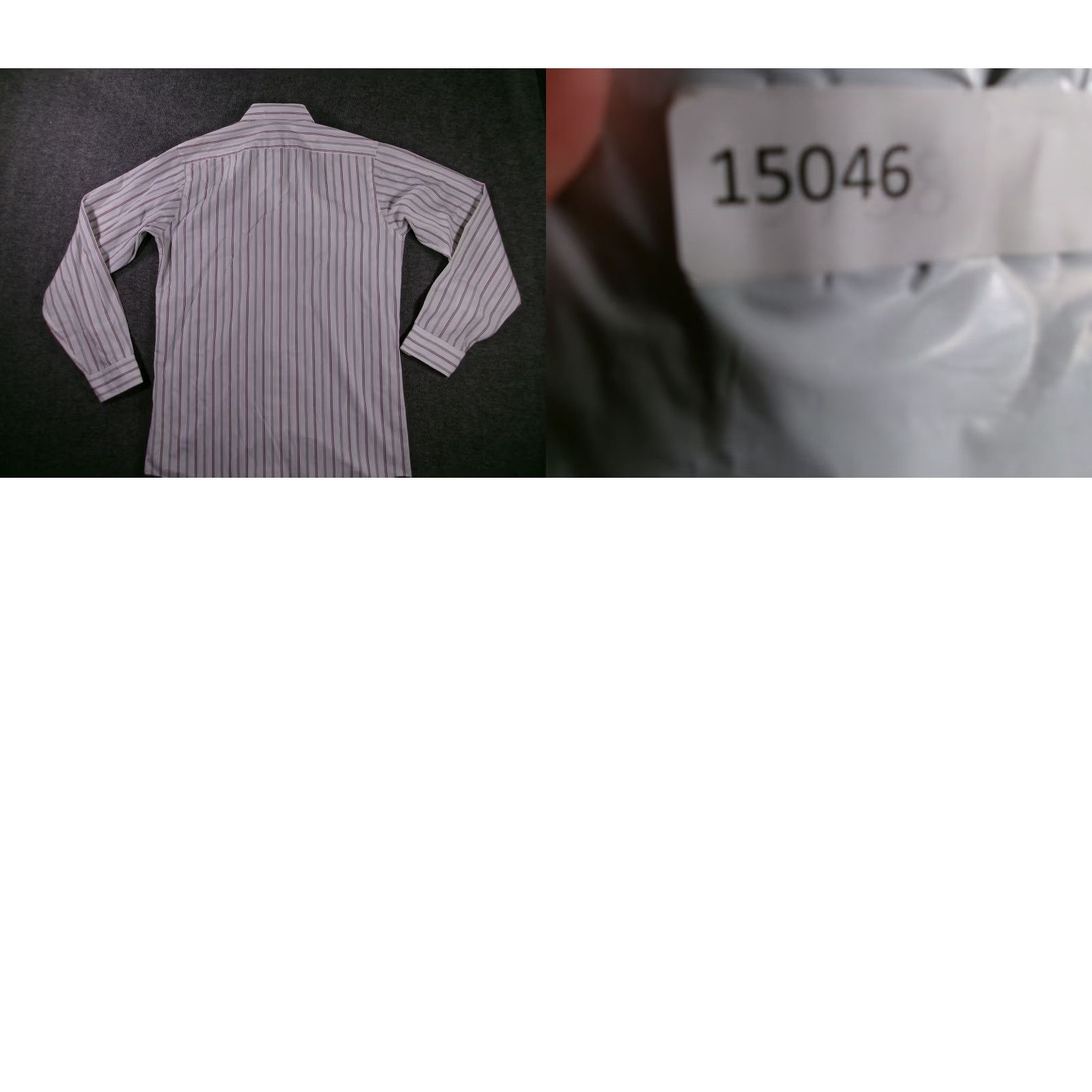 Vintage Damon Dress Shirt Mens Tall 15.5 Striped Long Sleeve White Pocket Button Up Size 42R - 8 Thumbnail