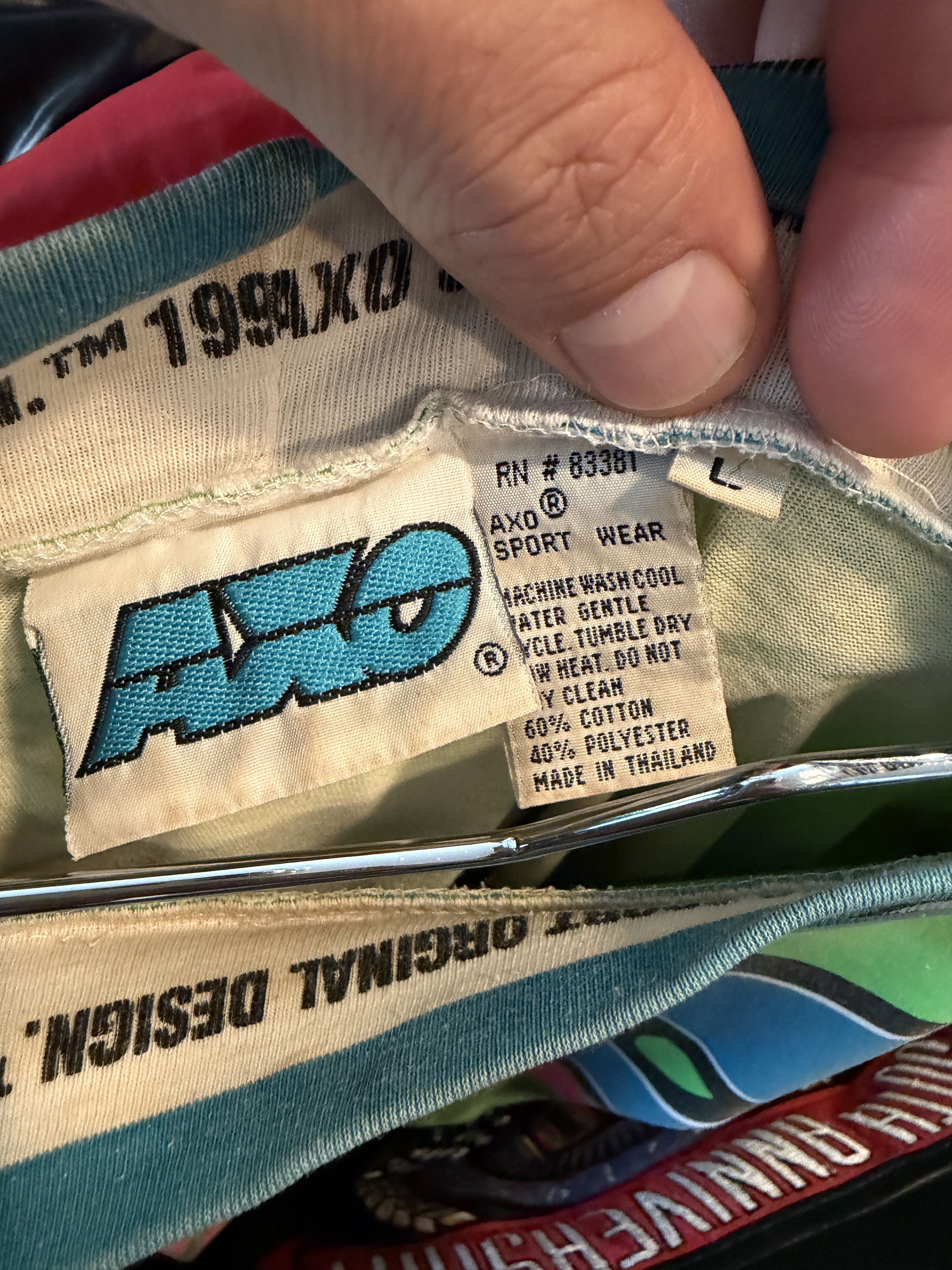 Other Vintage 90's AXO Sport Moto Racing Jersey Size US L / EU 52-54 / 3 - 3 Thumbnail