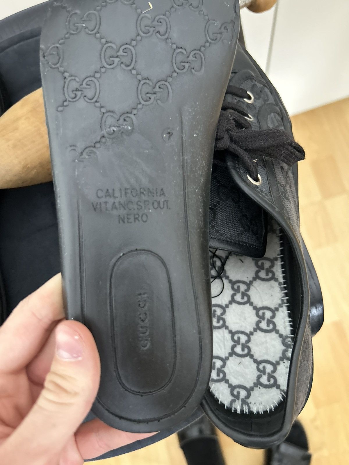 Gucci Gucci GG Canvas Low 'Black' Size US 8 / EU 41 - 13 Thumbnail