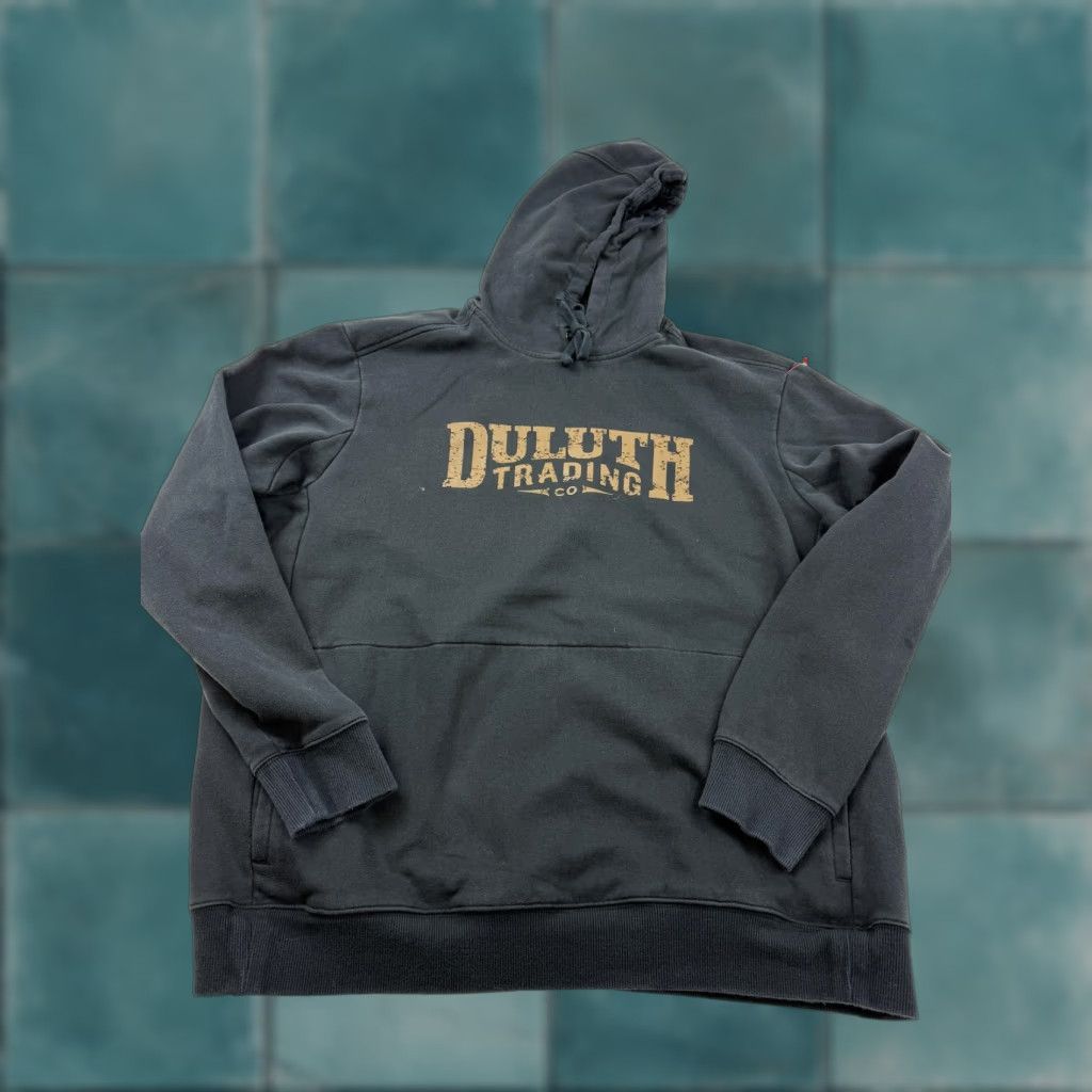 Duluth Trading Company Duluth Trading Co Hoodie Sweatshirt Mens XL Gray Relaxed Fit Logo Graphic Fleece Size US XL / EU 56 / 4 - 1 Thumbnail