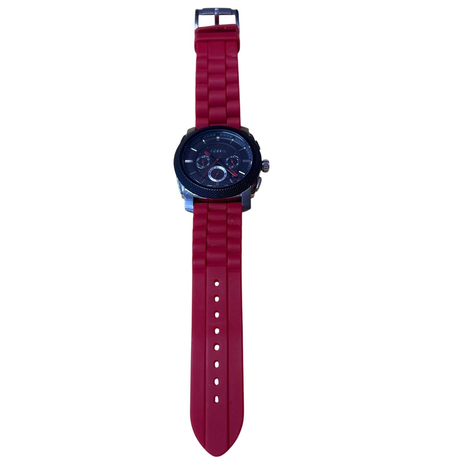 Fossil Fossil Silicone Quartz Triple Dial Watch Size ONE SIZE - 2 Thumbnail