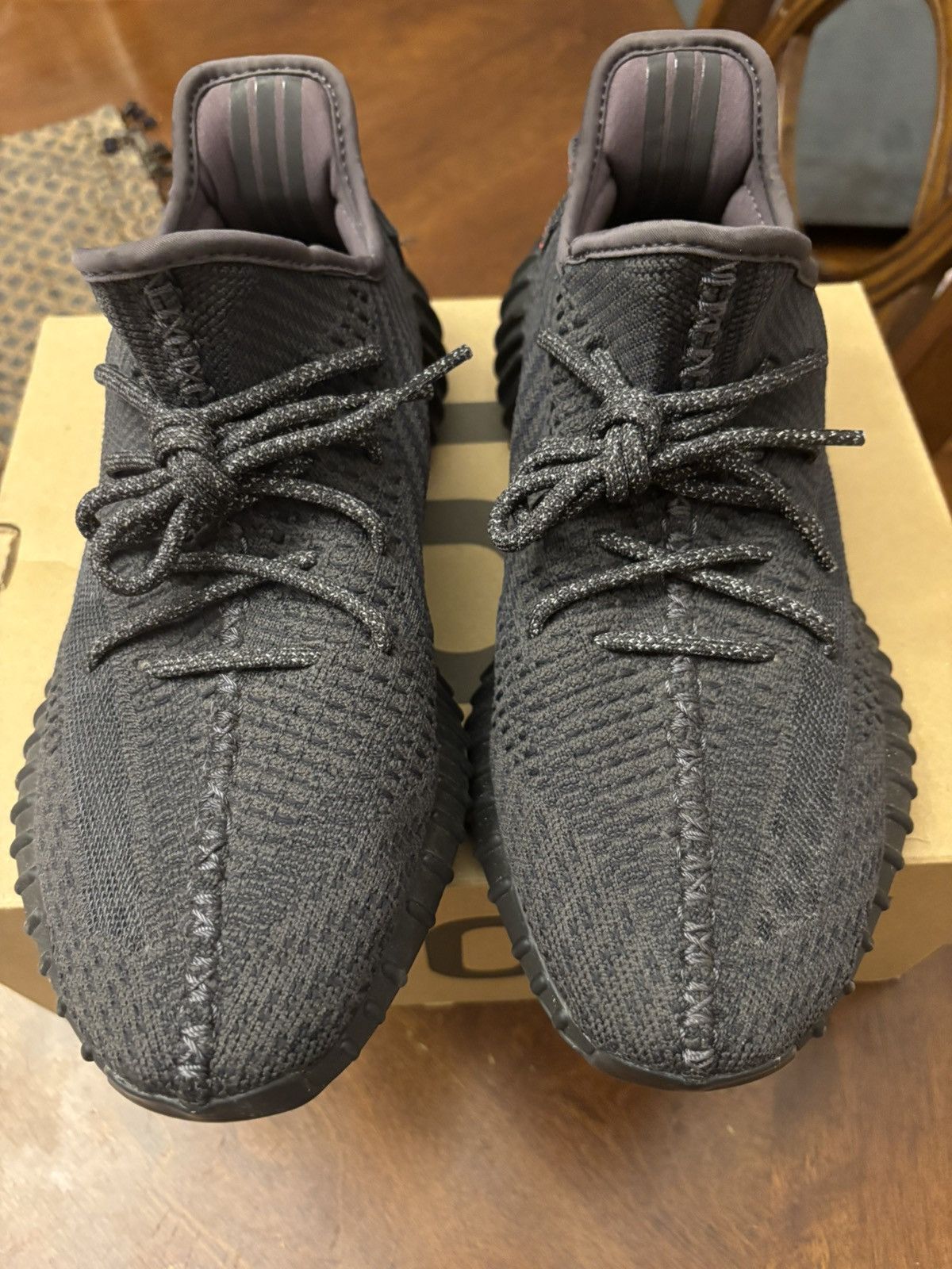 Adidas Yeezy 350 V2 black non reflective Size US 8.5 / EU 41-42 - 3 Thumbnail