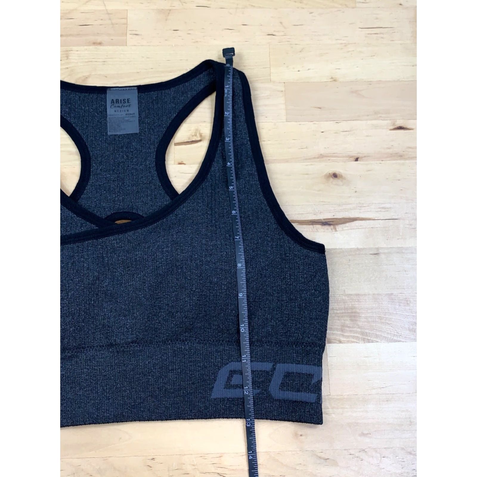 Vintage ECHT Arise Comfort Racerback Sports Bra M Black Women's Sports Bra Racerback Activewear Size ONE SIZE - 6 Thumbnail