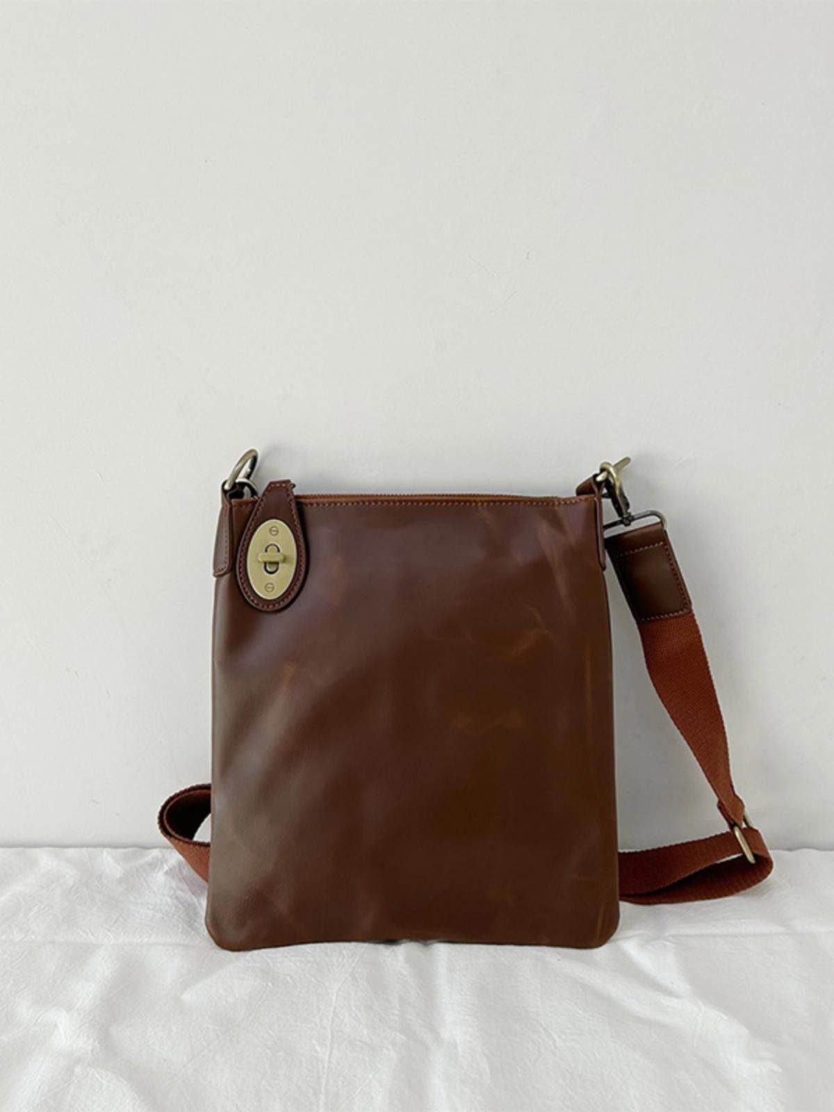 Other Stylish Brown Leather Crossbody Bag Size ONE SIZE - 4 Thumbnail