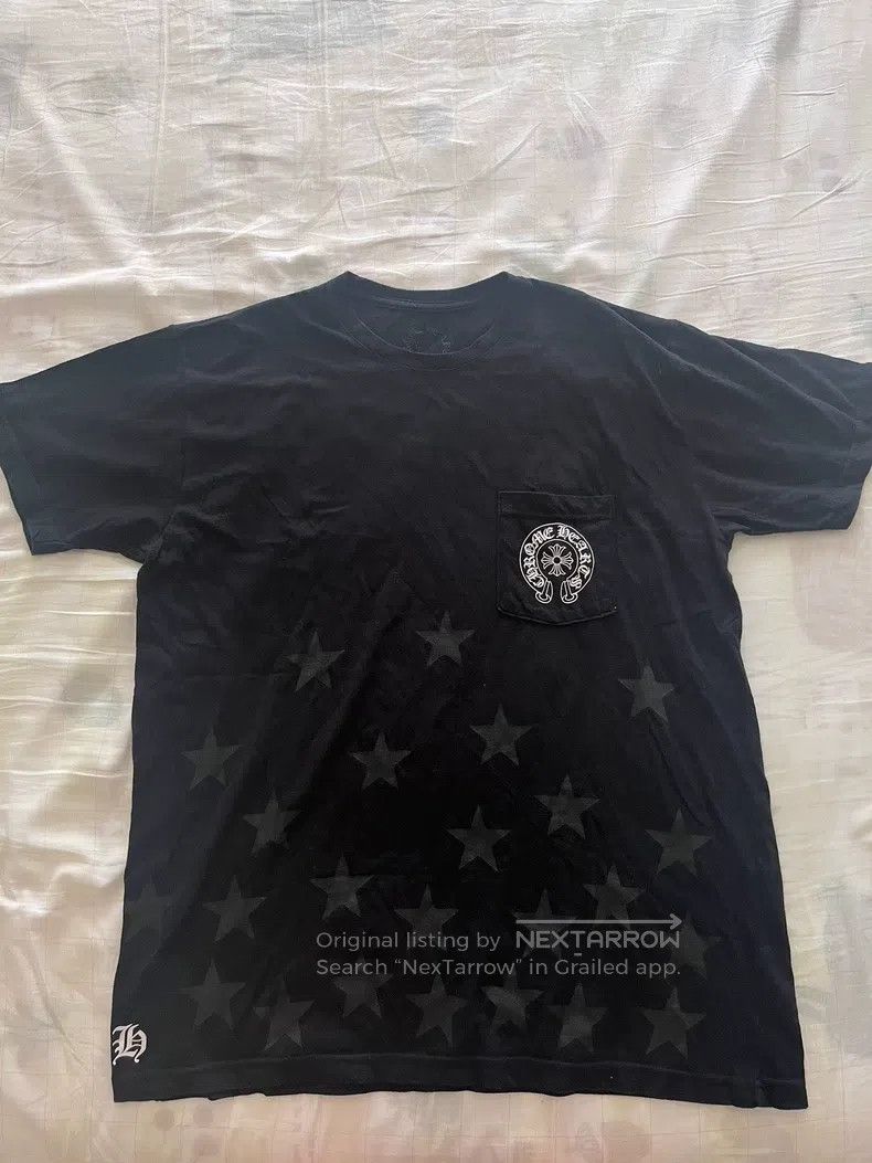 Chrome Hearts CHROME HEARTS Size XL Star dark scroll short sleeve T-shirt Size US XL / EU 56 / 4 - 1 Thumbnail