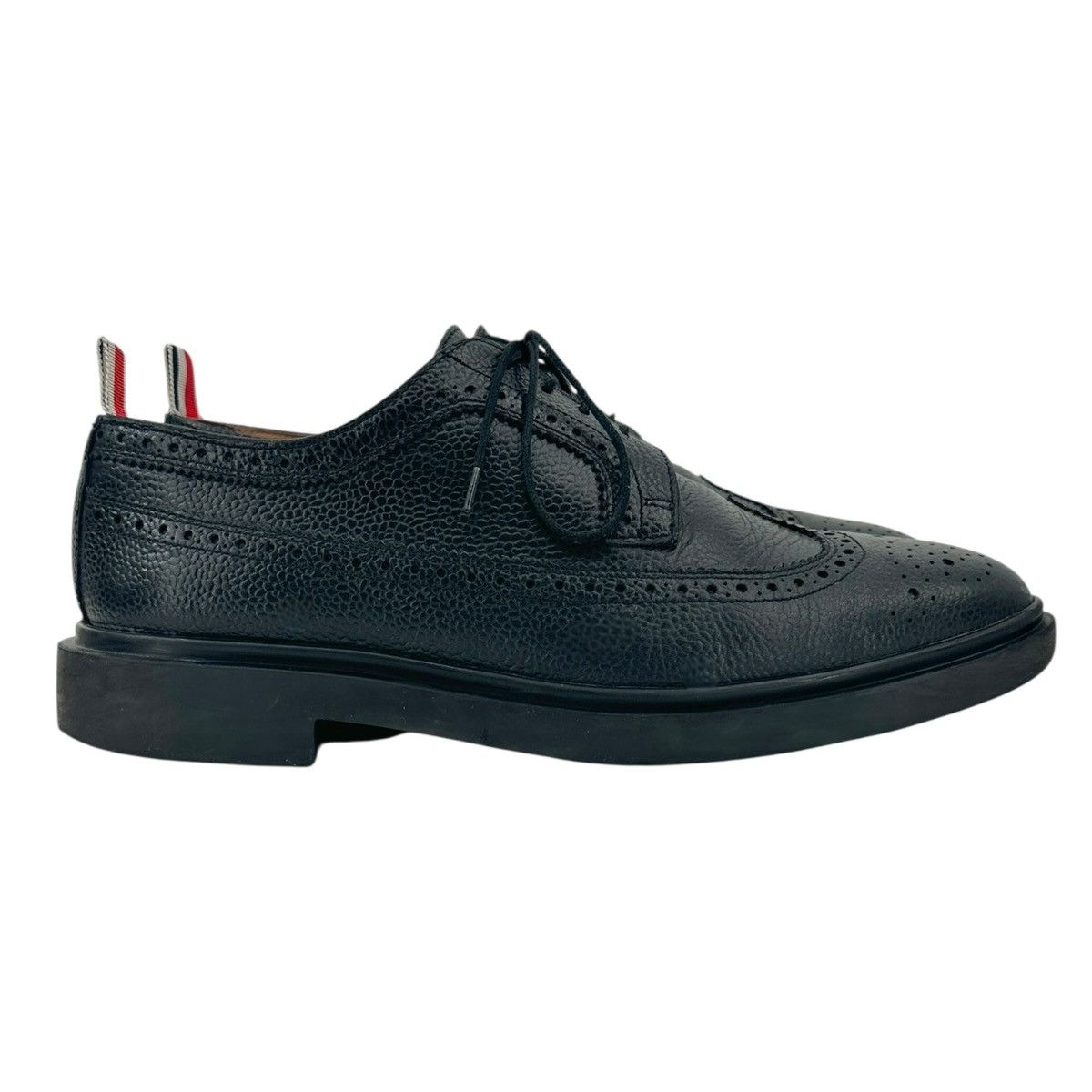 Thom Browne FW14 Black Pebble Grain Leather Brogues Oxford Derby Shoes Size US 8 / EU 41 - 3 Thumbnail