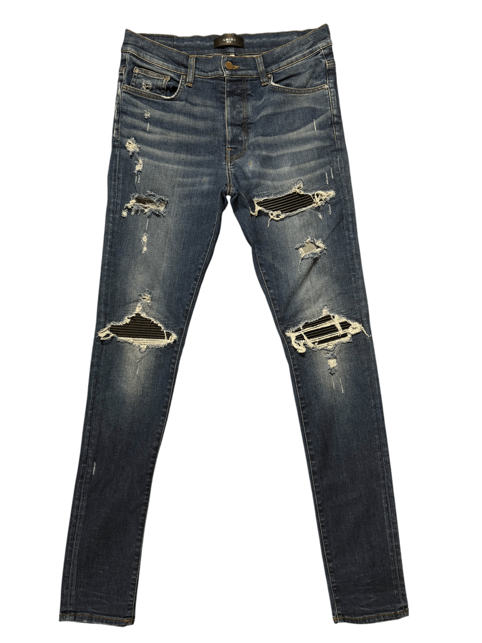 Amiri Amiri MX1 Jeans Deep Classic Indigo Black Patch Size 30