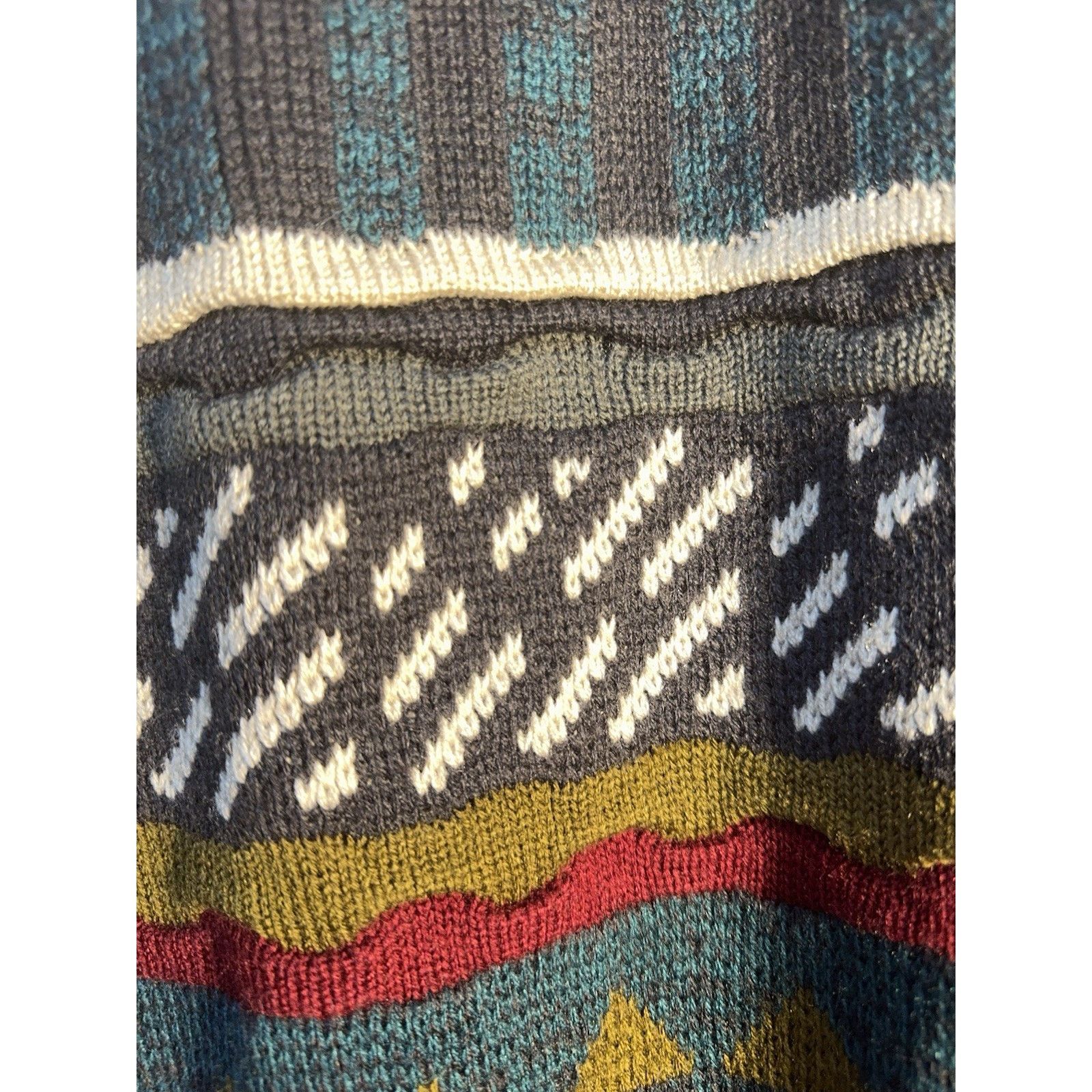Other Stefano Men’s Vintage 90s Patterned Knit Sweater Oversized Size US XL / EU 56 / 4 - 3 Thumbnail