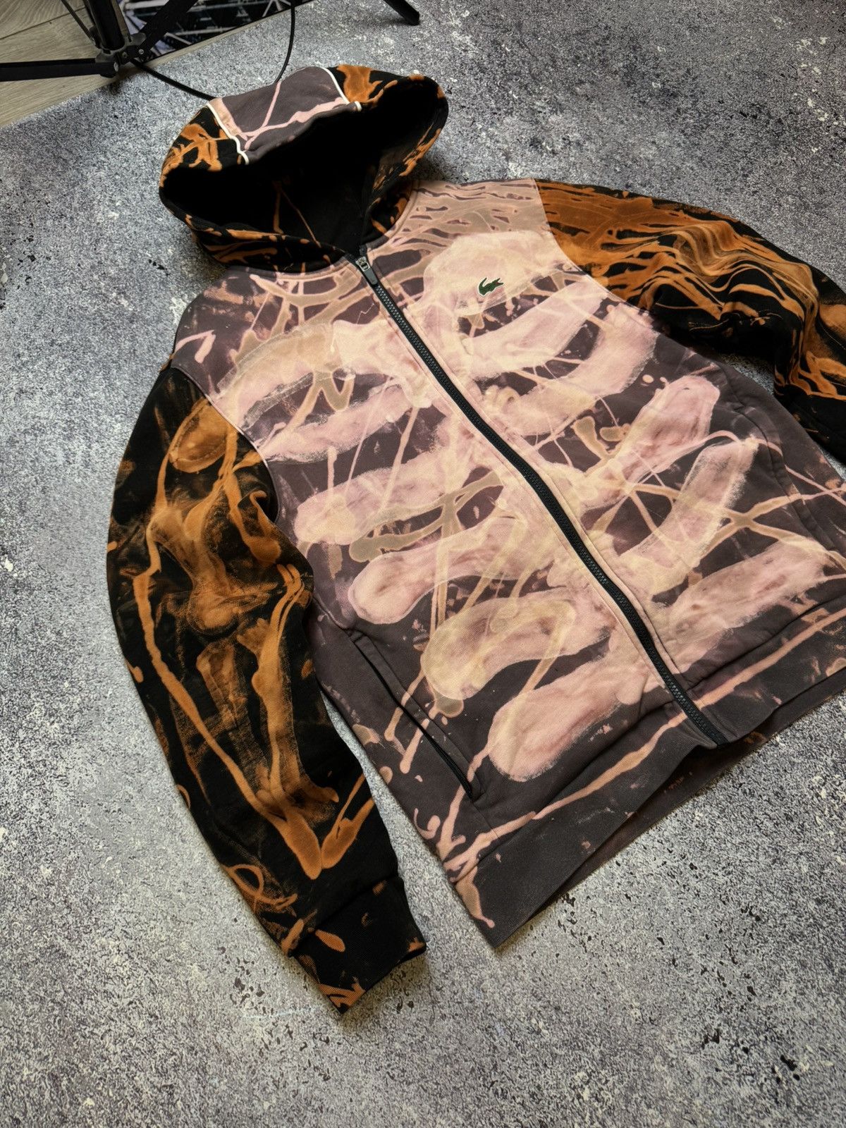 Lacoste CRAZY CUSTOM SKELETON LACOSTE ZIP HOODIE Size US L / EU 52-54 / 3 - 3 Thumbnail