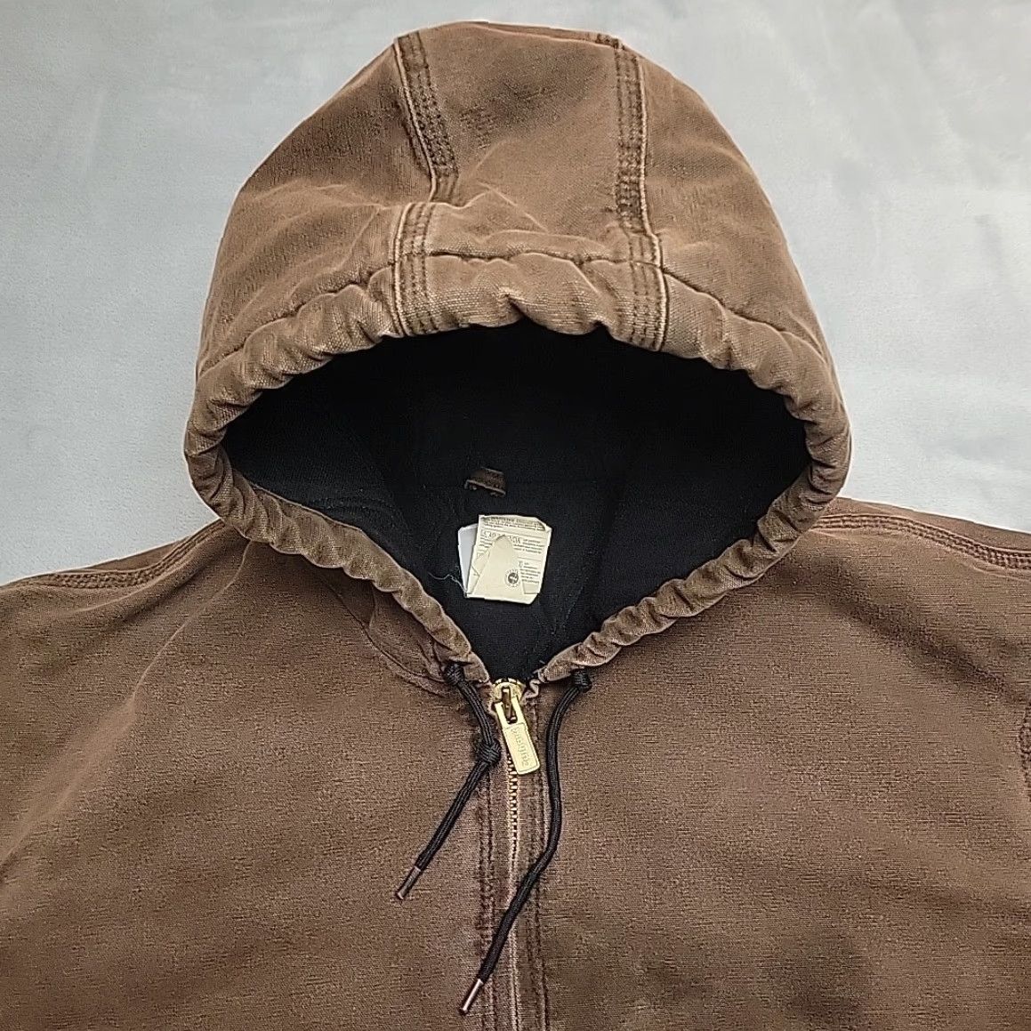 Carhartt VTG Carhartt Active Jacket Mens 2XLT Brown Duck Canvas Hooded Lined J130 CHT Jacket Workwear Mens Size US XXL / EU 58 / 5 - 6 Thumbnail