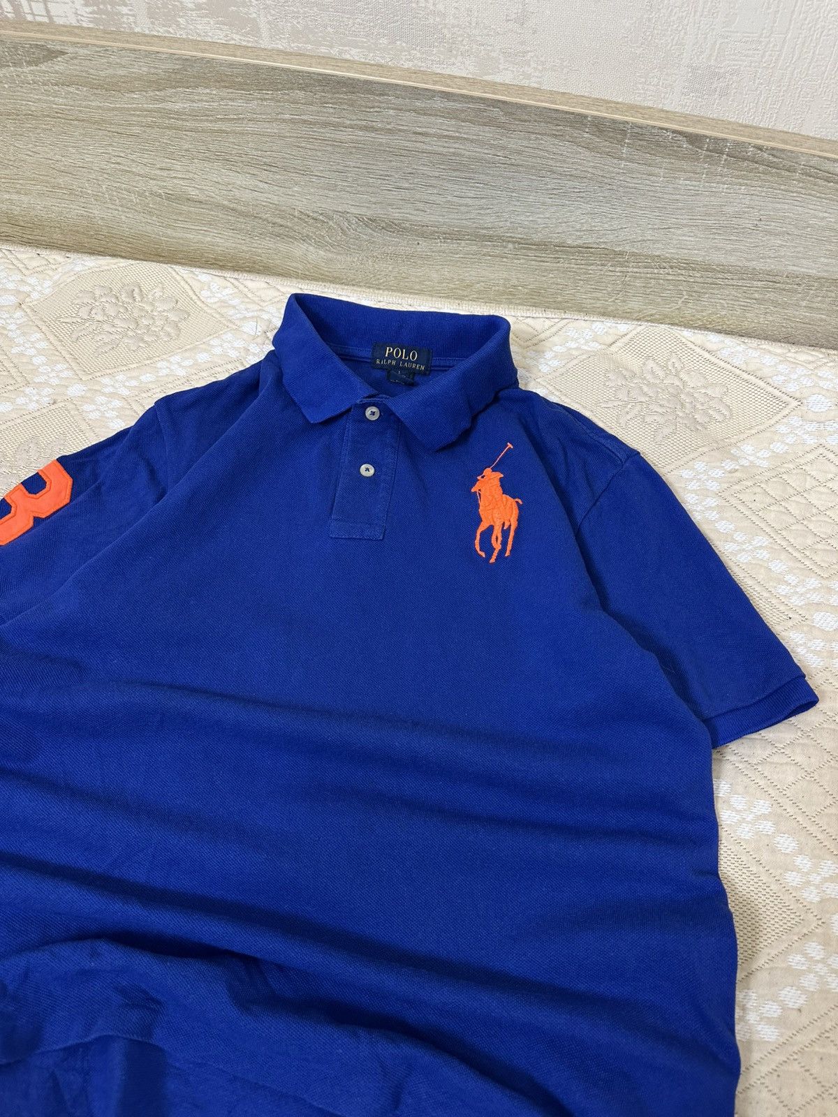 Ralph Lauren 🔥 Y2K Ralph Lauren Blue Big Logo Polo T Shirt Chief Keef Size US XS / EU 42 / 0 - 2 Thumbnail