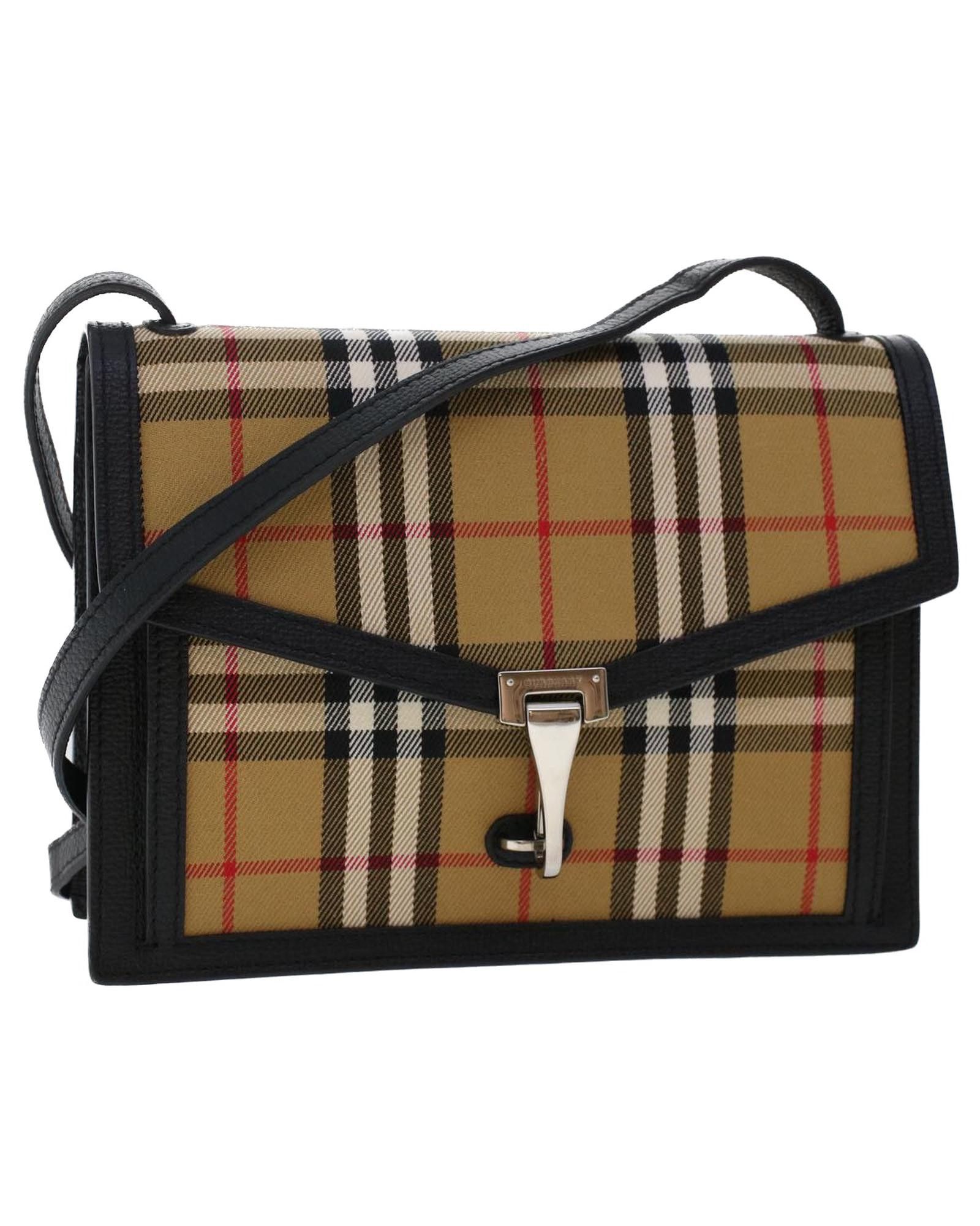 Burberry Signature Beige Nylon Shoulder Bag with Iconic Pattern | Grailed