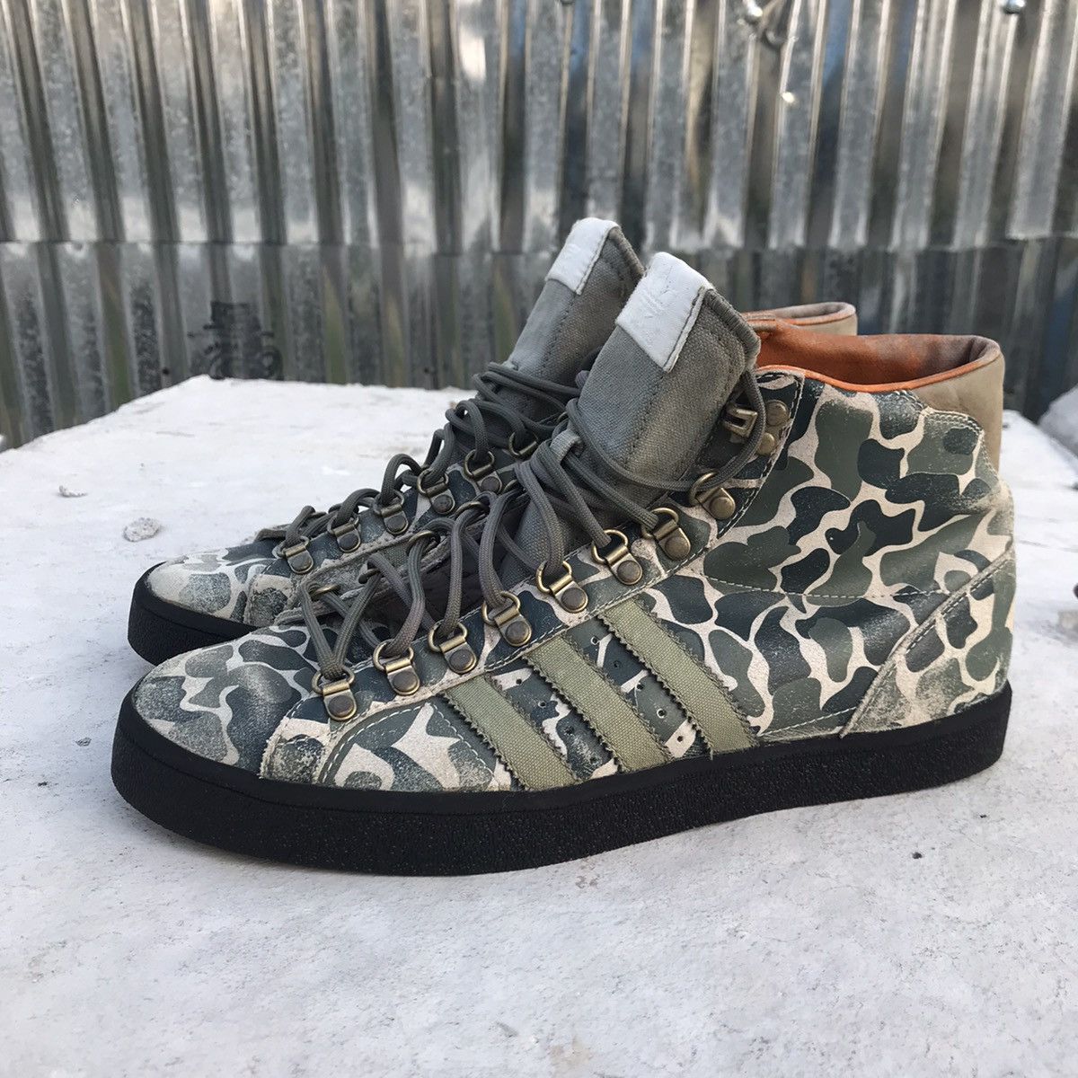 Adidas Rare adidas SAMPLE Vintage Camouflage Green Military hi boot Size US 8.5 / EU 41-42 - 1 Thumbnail