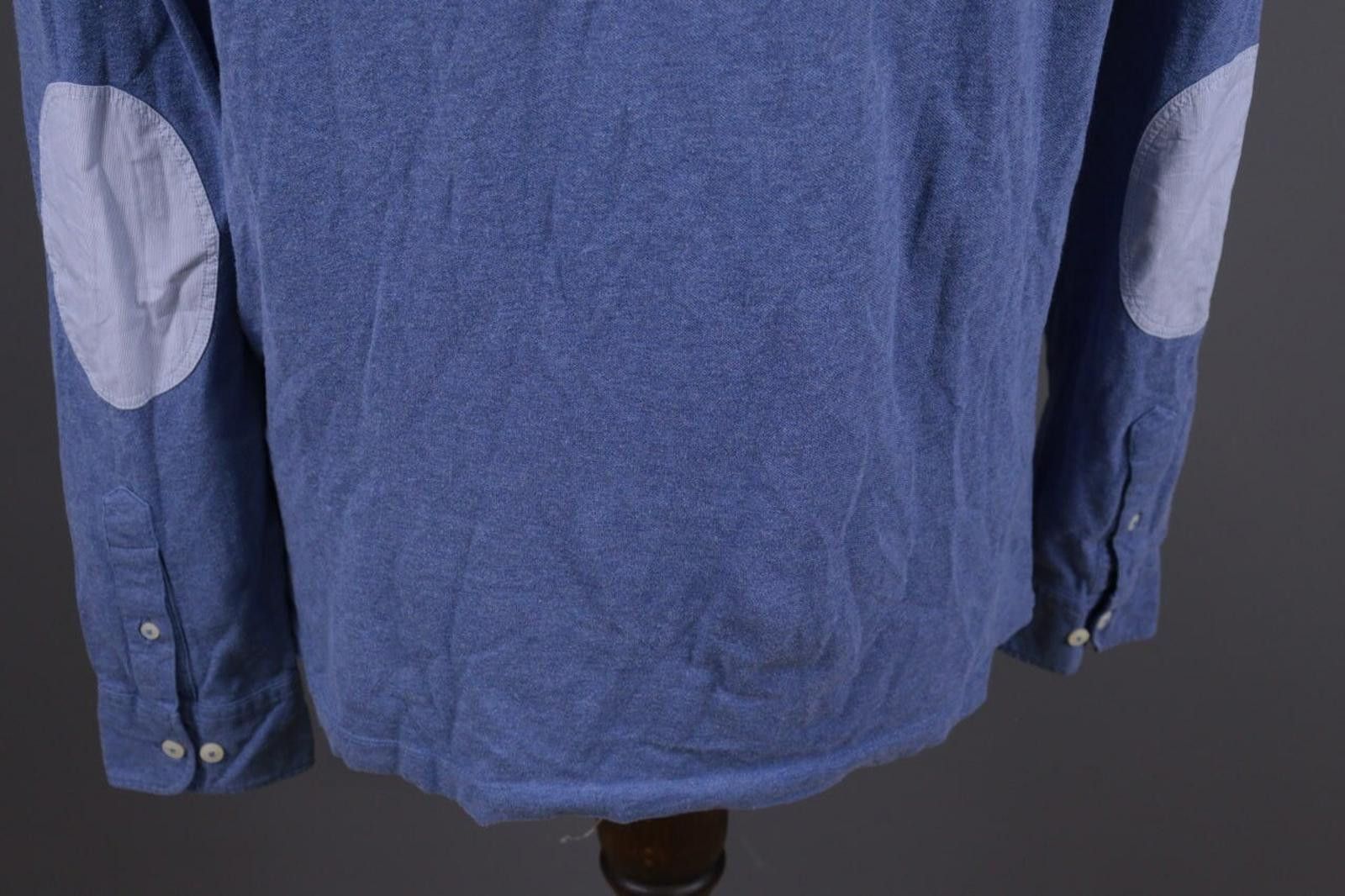 Designer Hackett London Classic Fit Blue Rugby Polo Sweater Size L Size US L / EU 52-54 / 3 - 9 Thumbnail