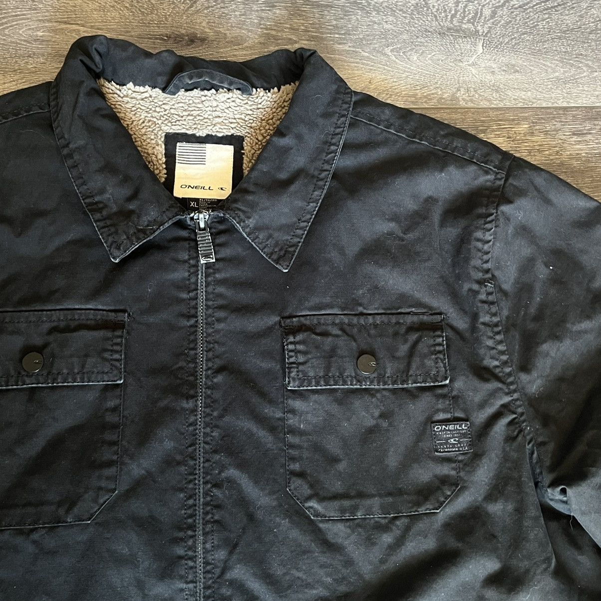 O'Neill Vintage 2000s O’neill Sherpa Fleece Lined Zip Up Work Jacket Size US XL / EU 56 / 4 - 5 Thumbnail