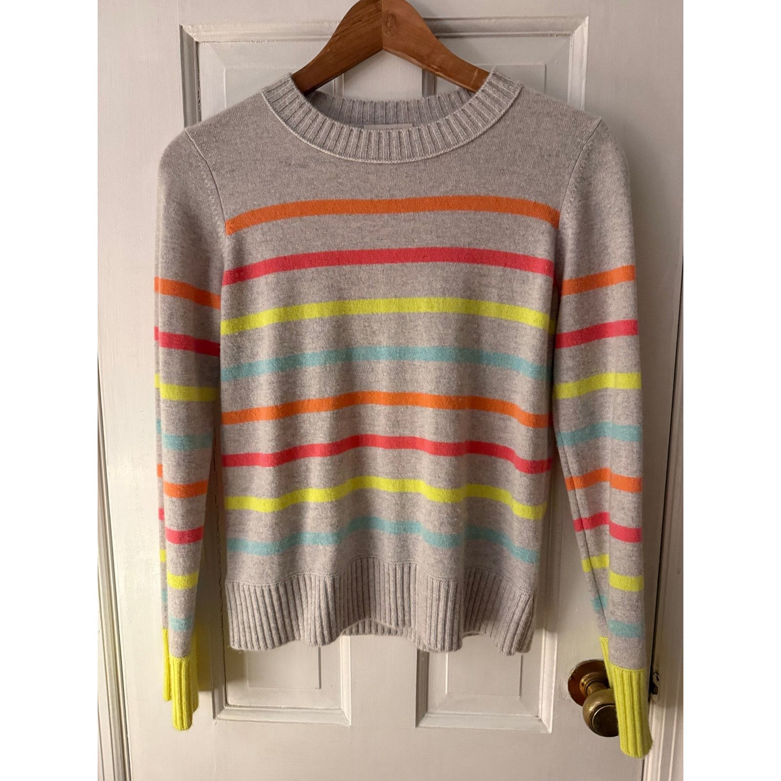KINROSS Kinross Cashmere Stripped Sweater - Size Extra Small Size XS / US 0-2 / IT 36-38 - 3 Thumbnail