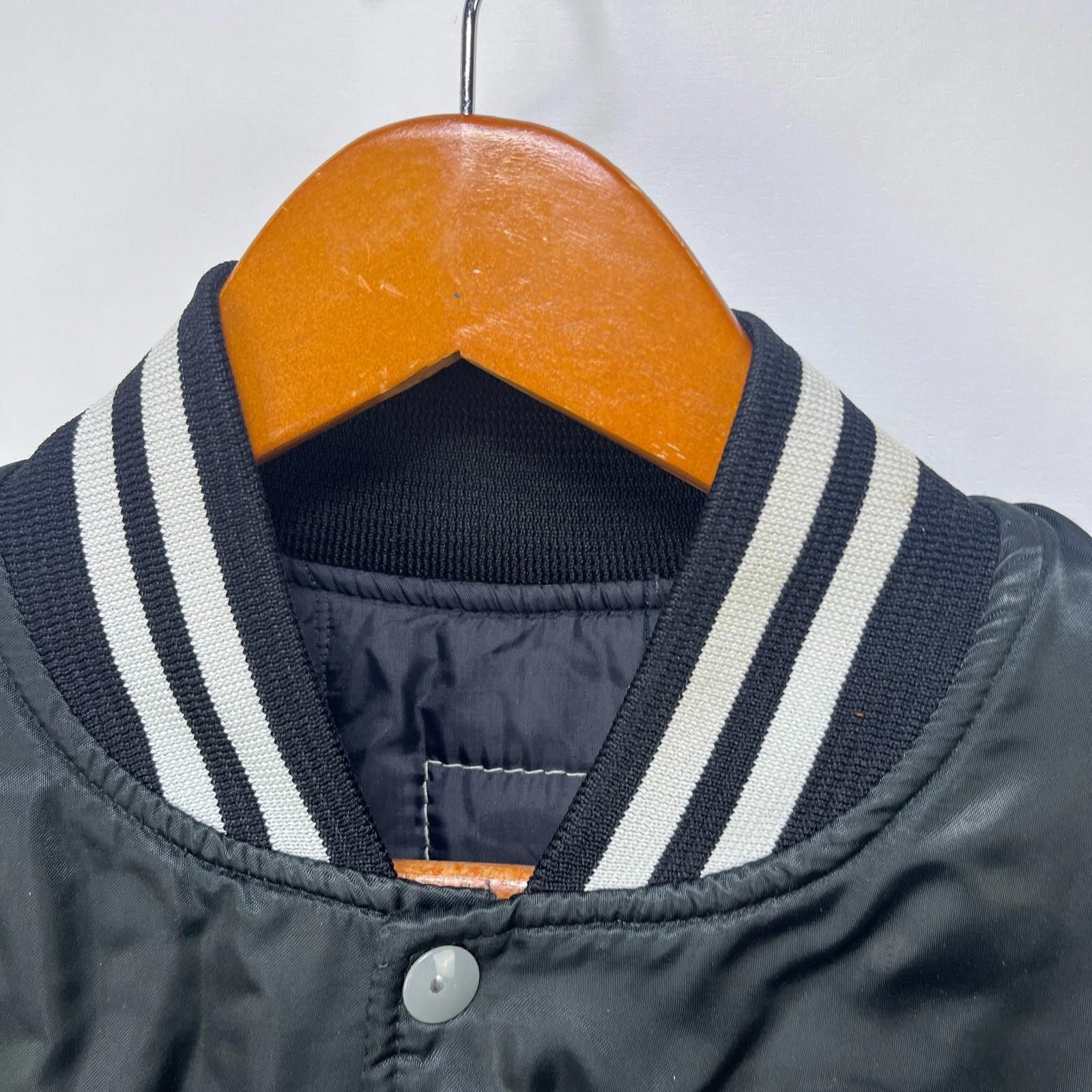 Chalk Line Vintage NFL Oakland Raiders Satin Bomber Jacket Button Up Size ONE SIZE - 5 Thumbnail