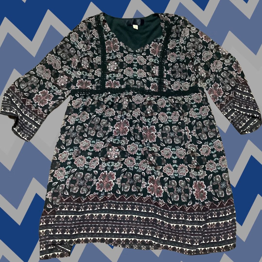 Vintage BLUE RAIN DRESS Mini Knee Length 3/4 Sleeve Floral XS Women Blue Rain Francesca's Teal Floral Knee Length Dress XS Womens 1990s Flower Size XS / US 0-2 / IT 36-38 - 1 Thumbnail