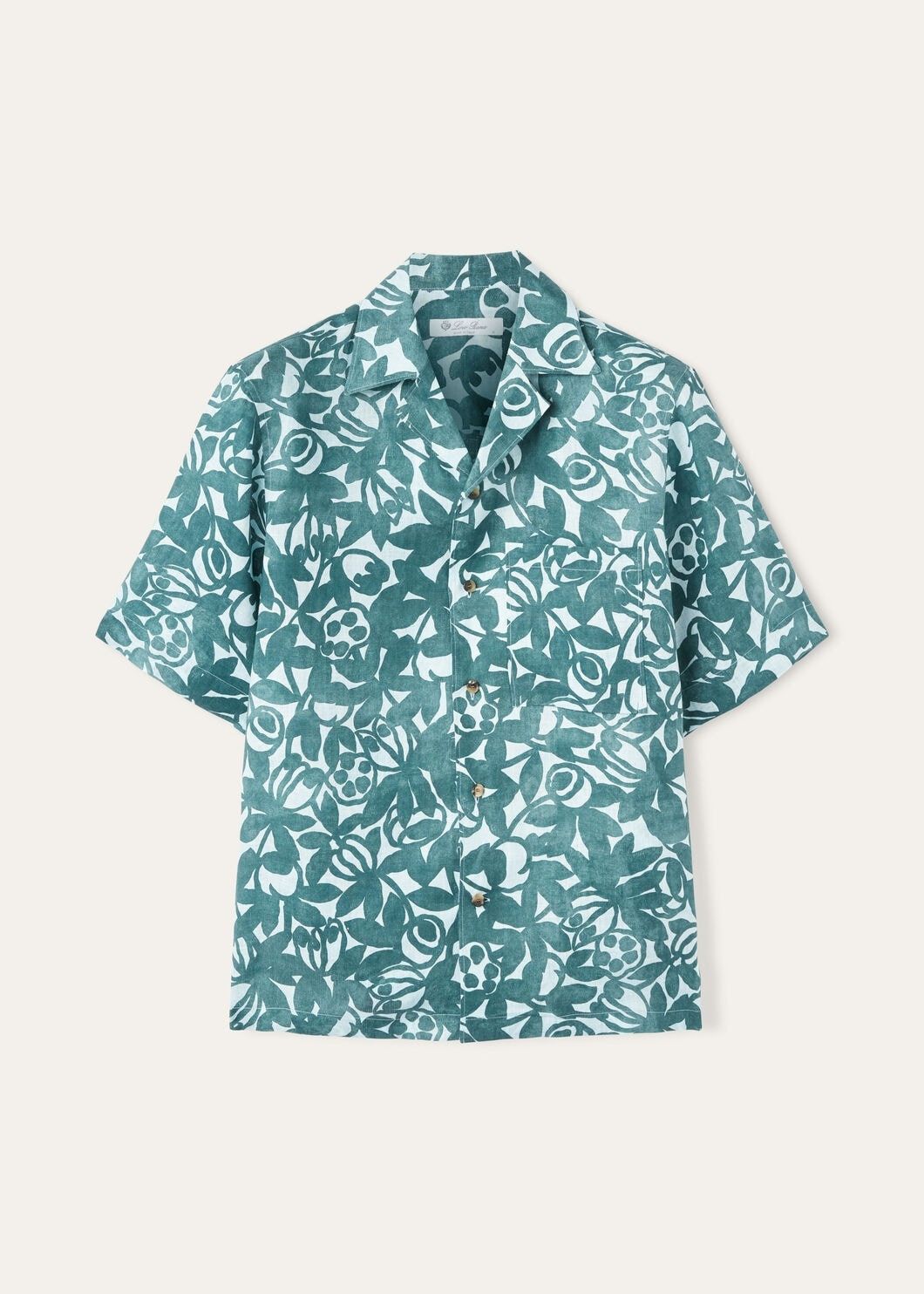 Loro Piana o1w1db10725 FAO7688 Federico Linen Shirt in Green/White Size US S / EU 44-46 / 1 - 1 Thumbnail