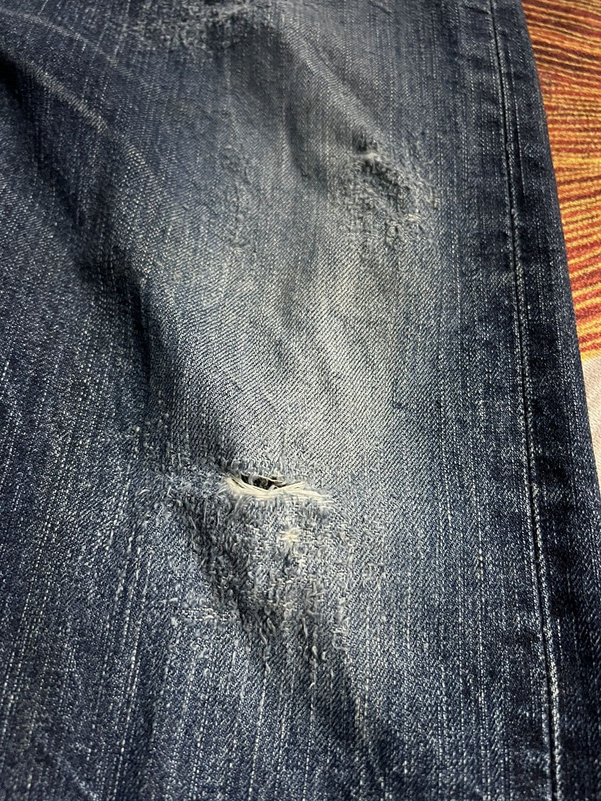 Edwin × If Six Was Nine VINTAGE EDWIN 505s REDLINE DISTRESSED JEANS Size US 29 - 4 Thumbnail