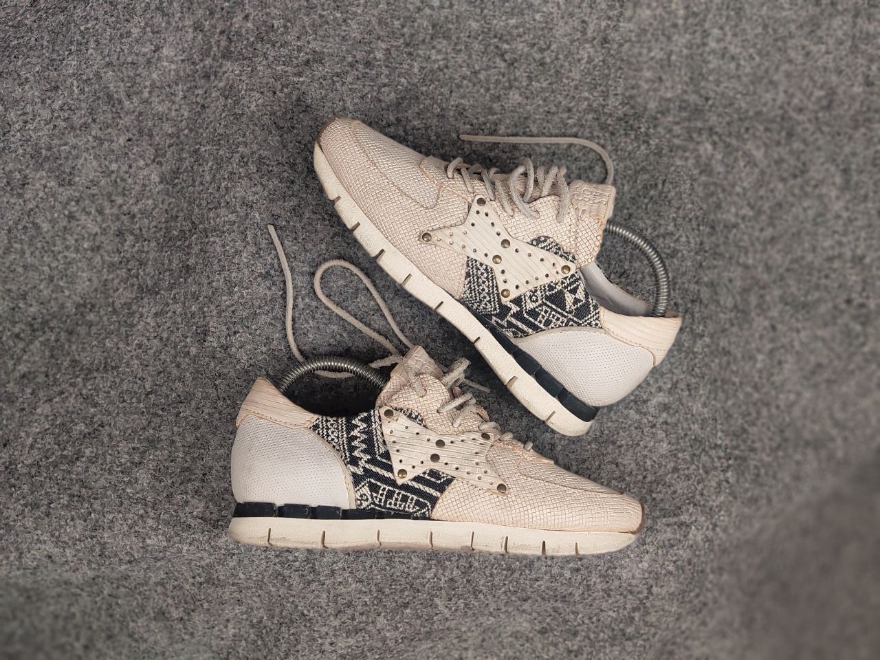 A.S.98 A.S.98 Design Sand leather Logo classic Sneakers Shoes Size US 8 / IT 38 - 1 Thumbnail