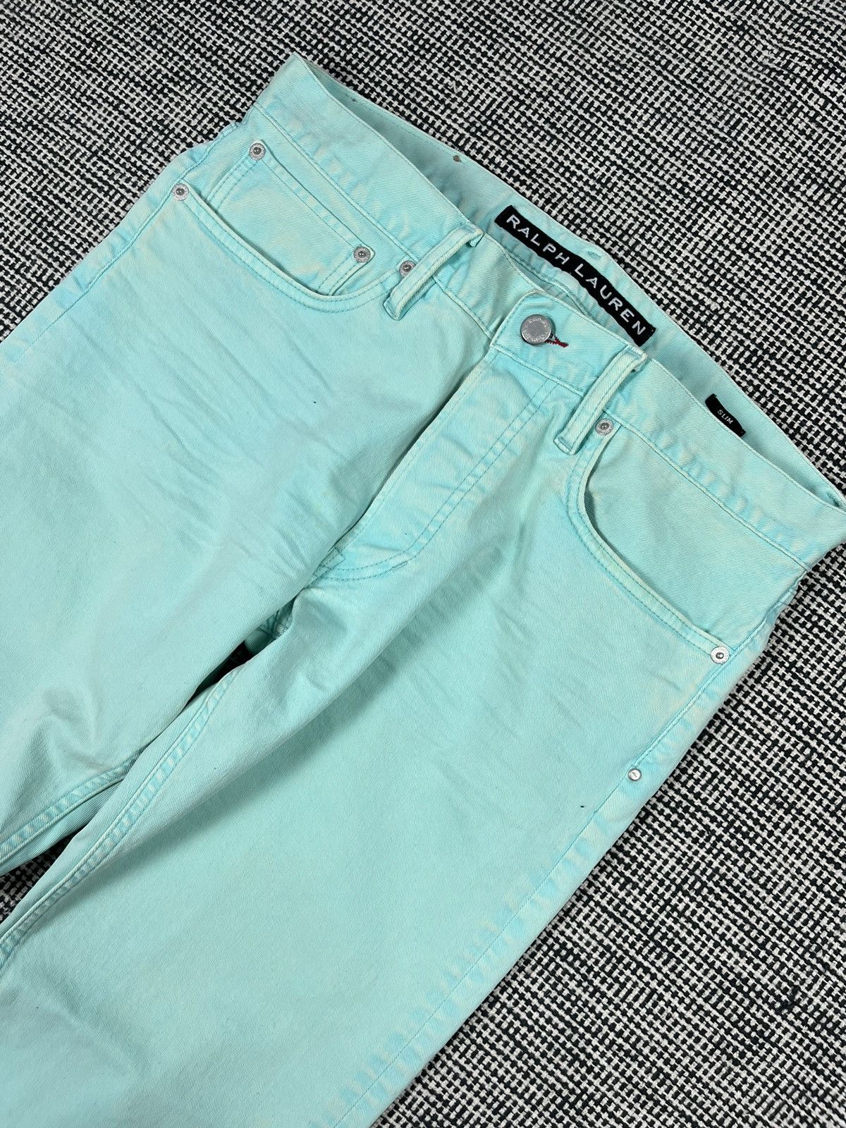 Polo Ralph Lauren × Ralph Lauren × Ralph Lauren Black Label Ralph Lauren black label rare distressed turquoise jeans Size US 34 / EU 50 - 5 Thumbnail