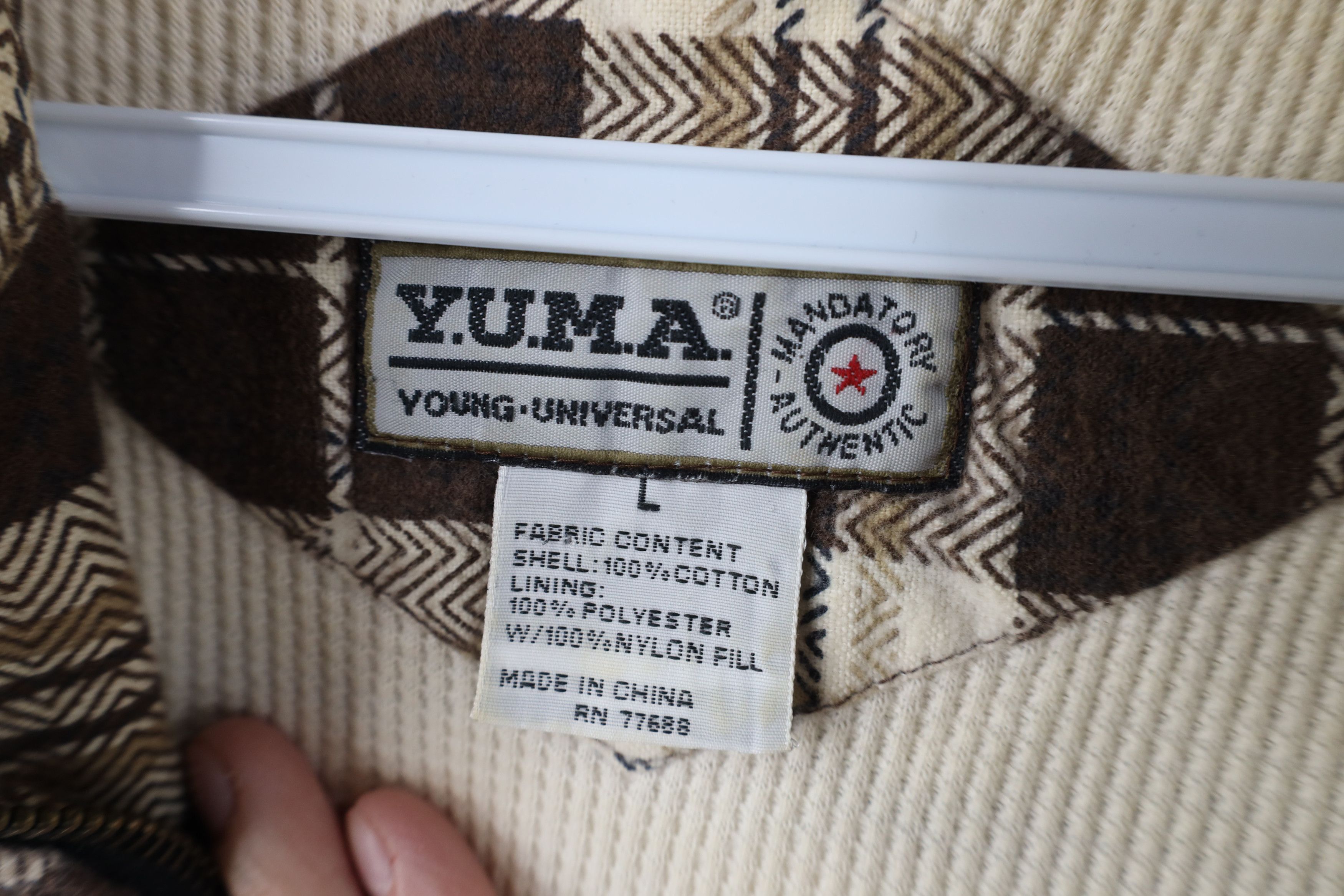 Vintage Vintage 90s Streetwear Knit Lined Flannel Shirt Jacket Size US L / EU 52-54 / 3 - 10 Thumbnail