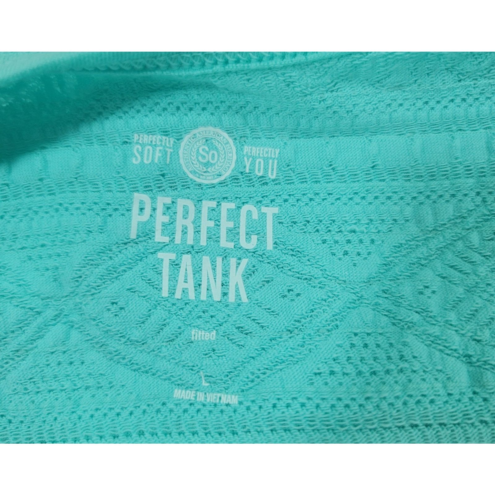 Other SO Pastel Green Textured Double Scoop Tank Top Large Size L / US 10 / IT 46 - 4 Thumbnail